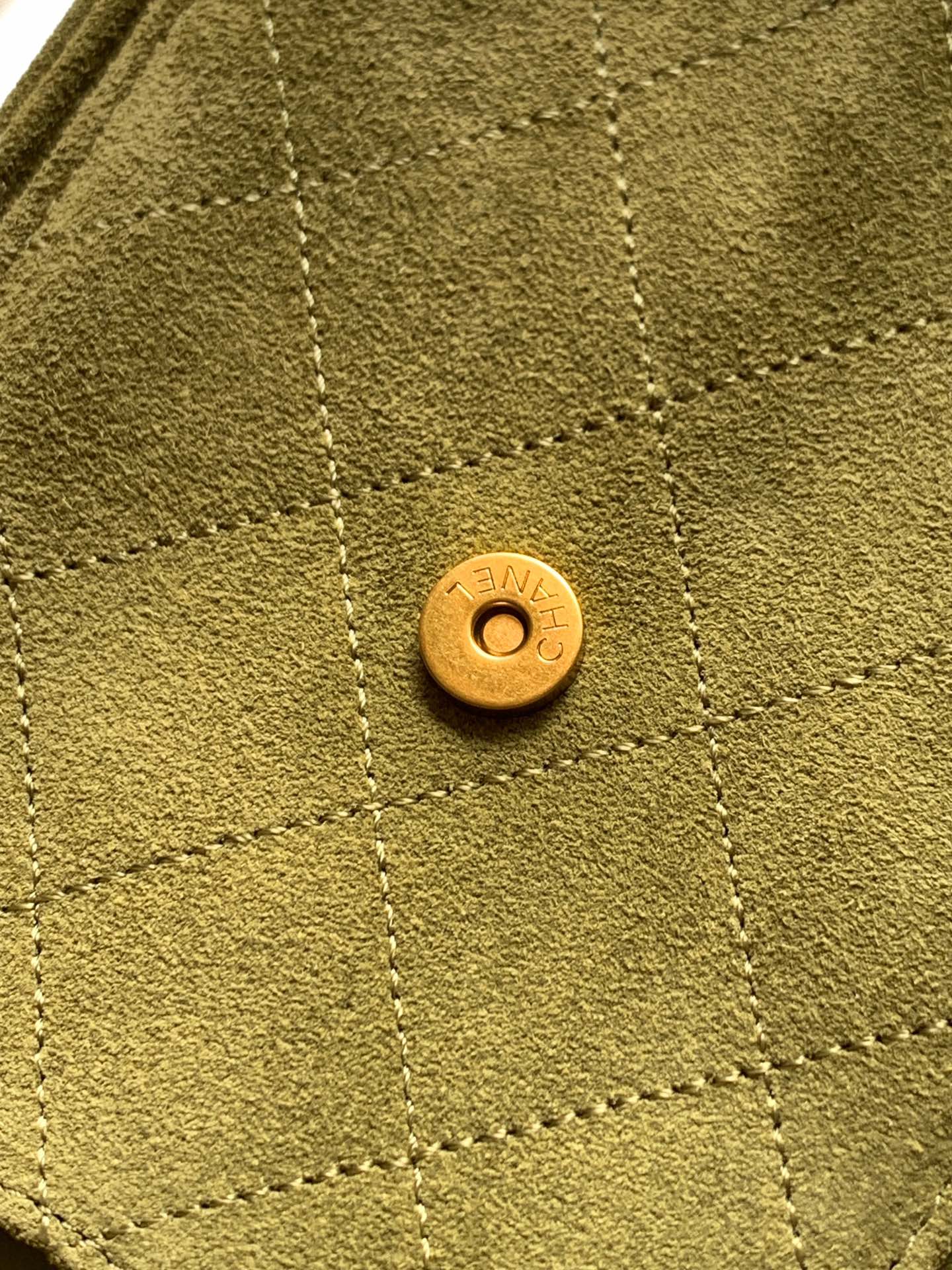 Chanel Bucket Bag Green 14cm-m-l