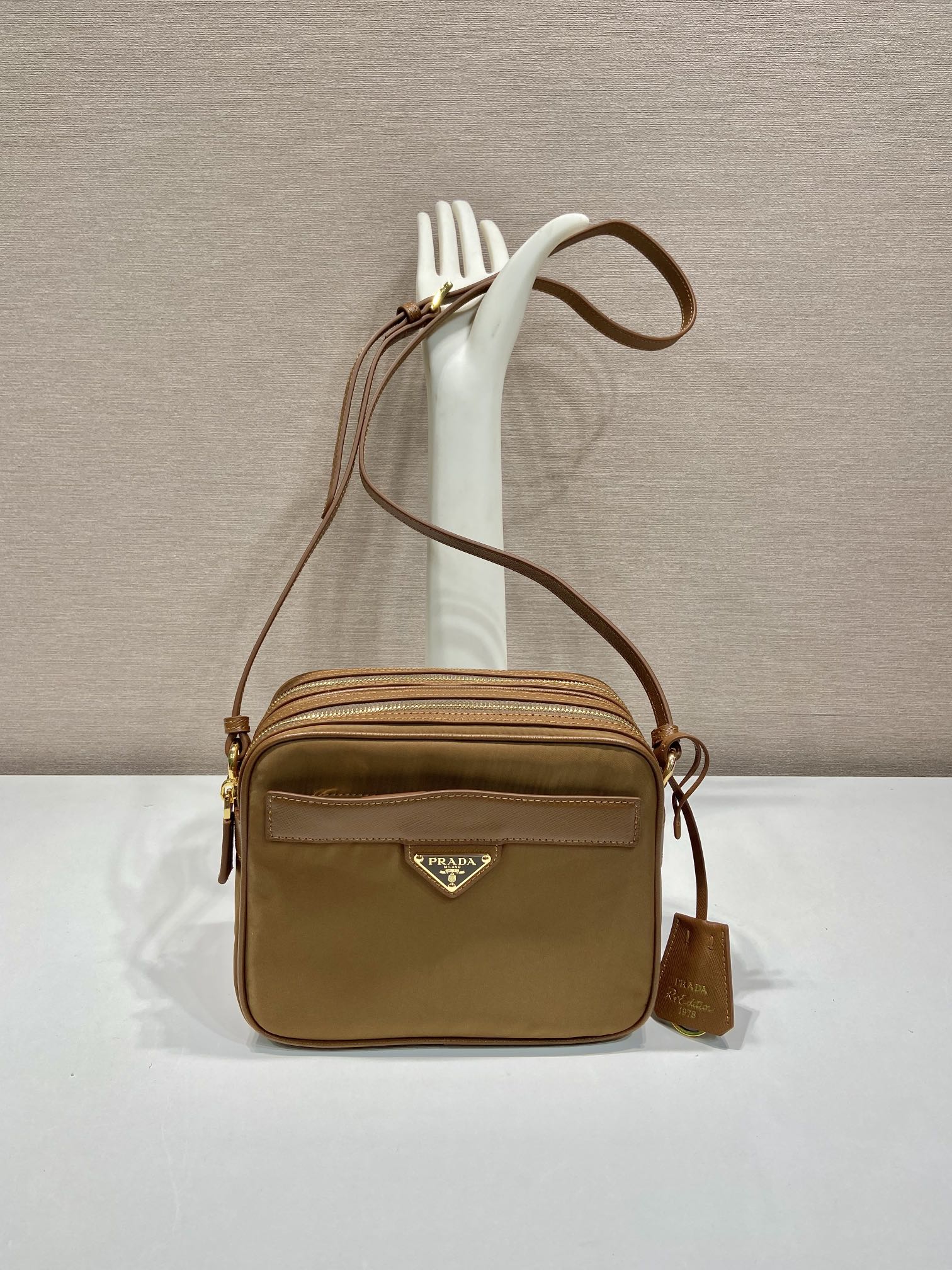 Prada Shoulder Bag Cow Leather M-s