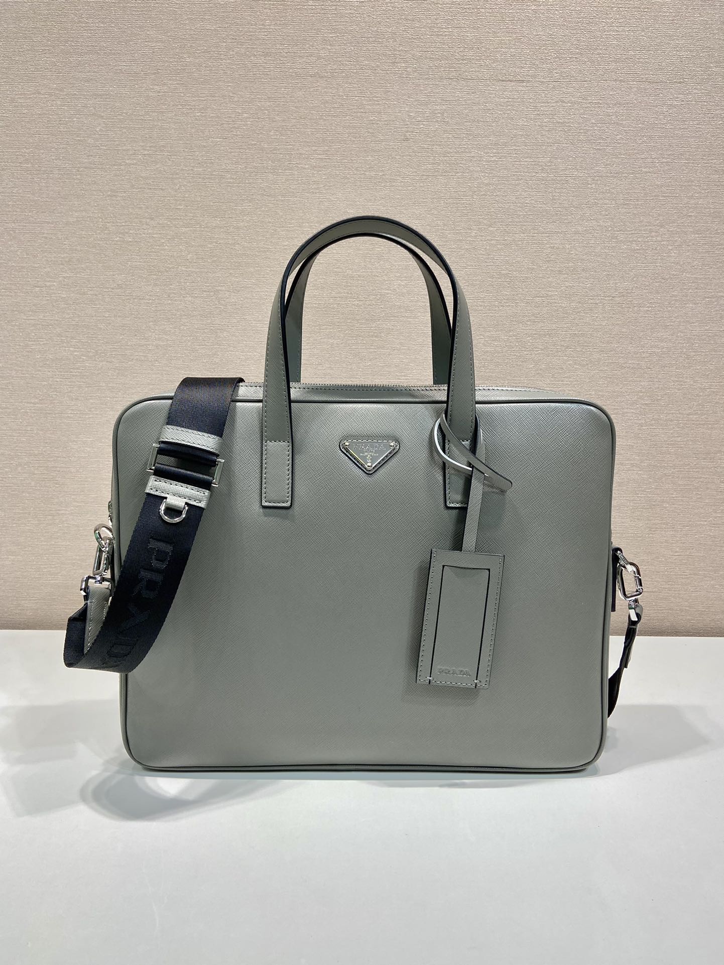 Prada Male Briefcase Cow Leather M-s