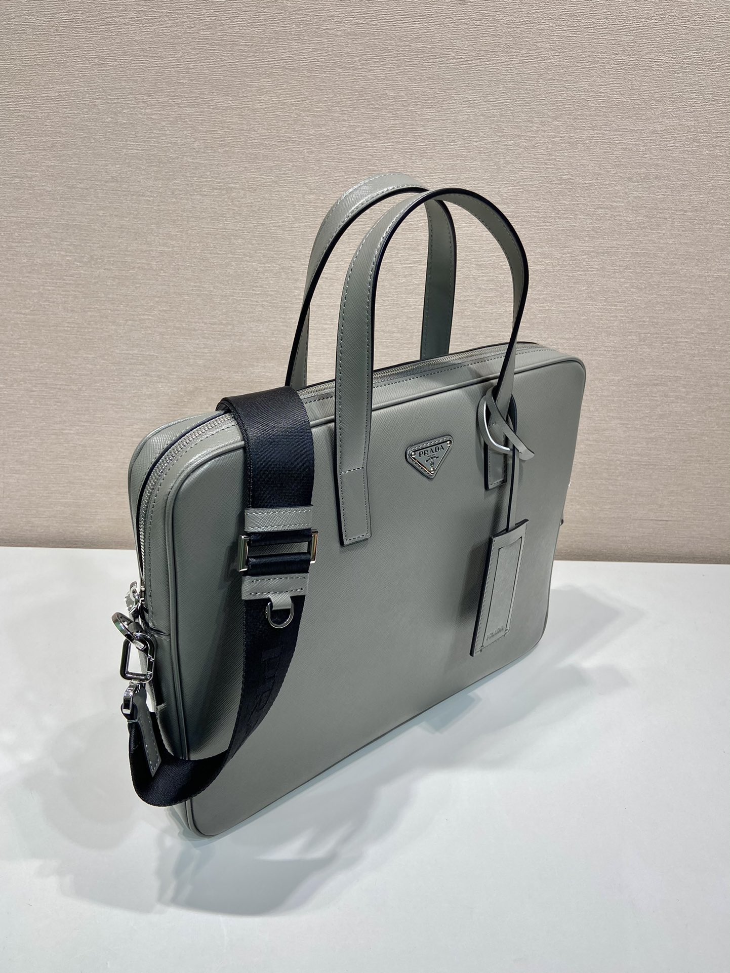 Prada Male Briefcase Cow Leather M-s