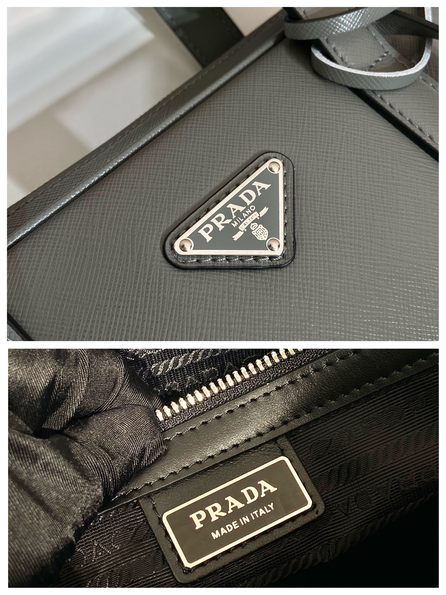 Prada Male Briefcase Cow Leather M-s
