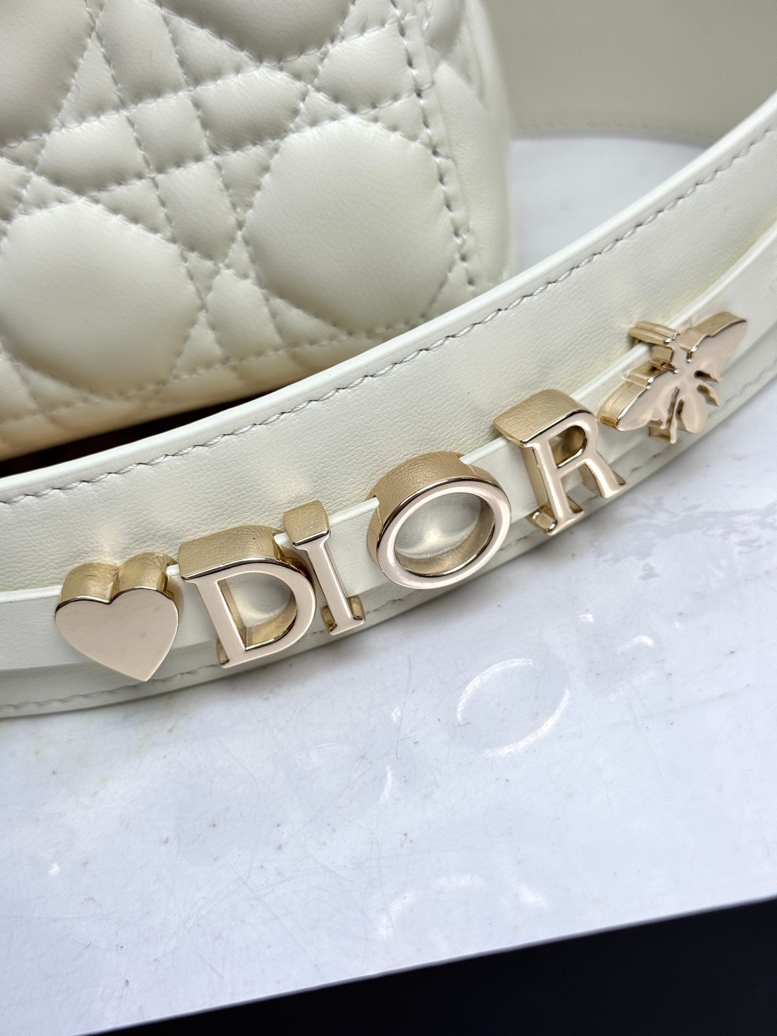 Dior Basic Bag Cow Leather White M
