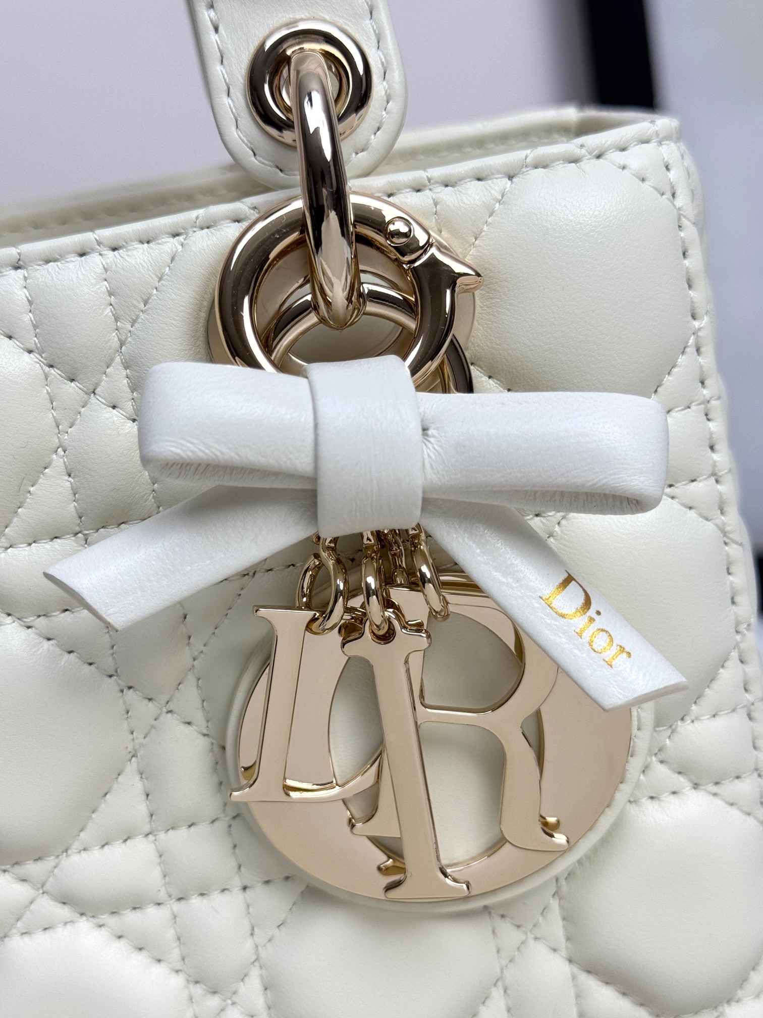 Dior Basic Bag Cow Leather White M