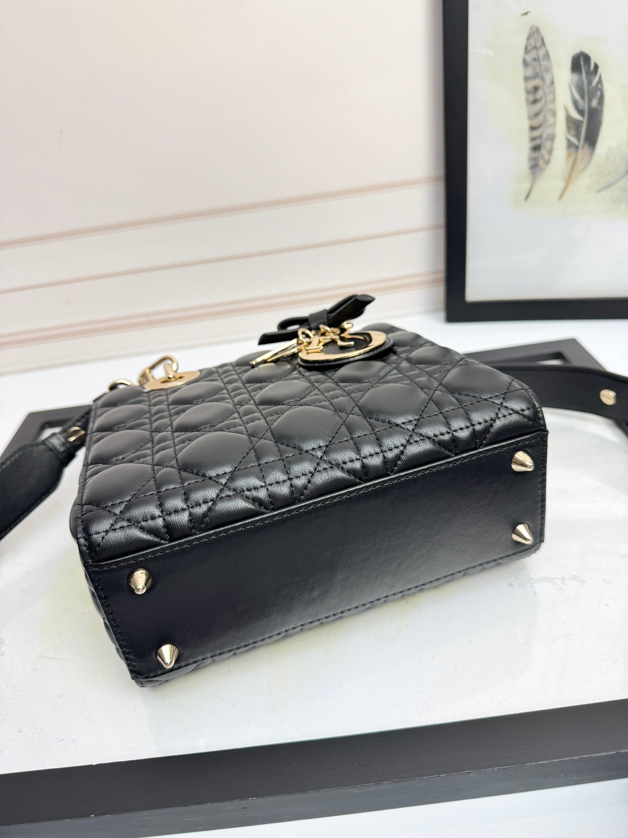 Dior Basic Bag Cow Leather Black M
