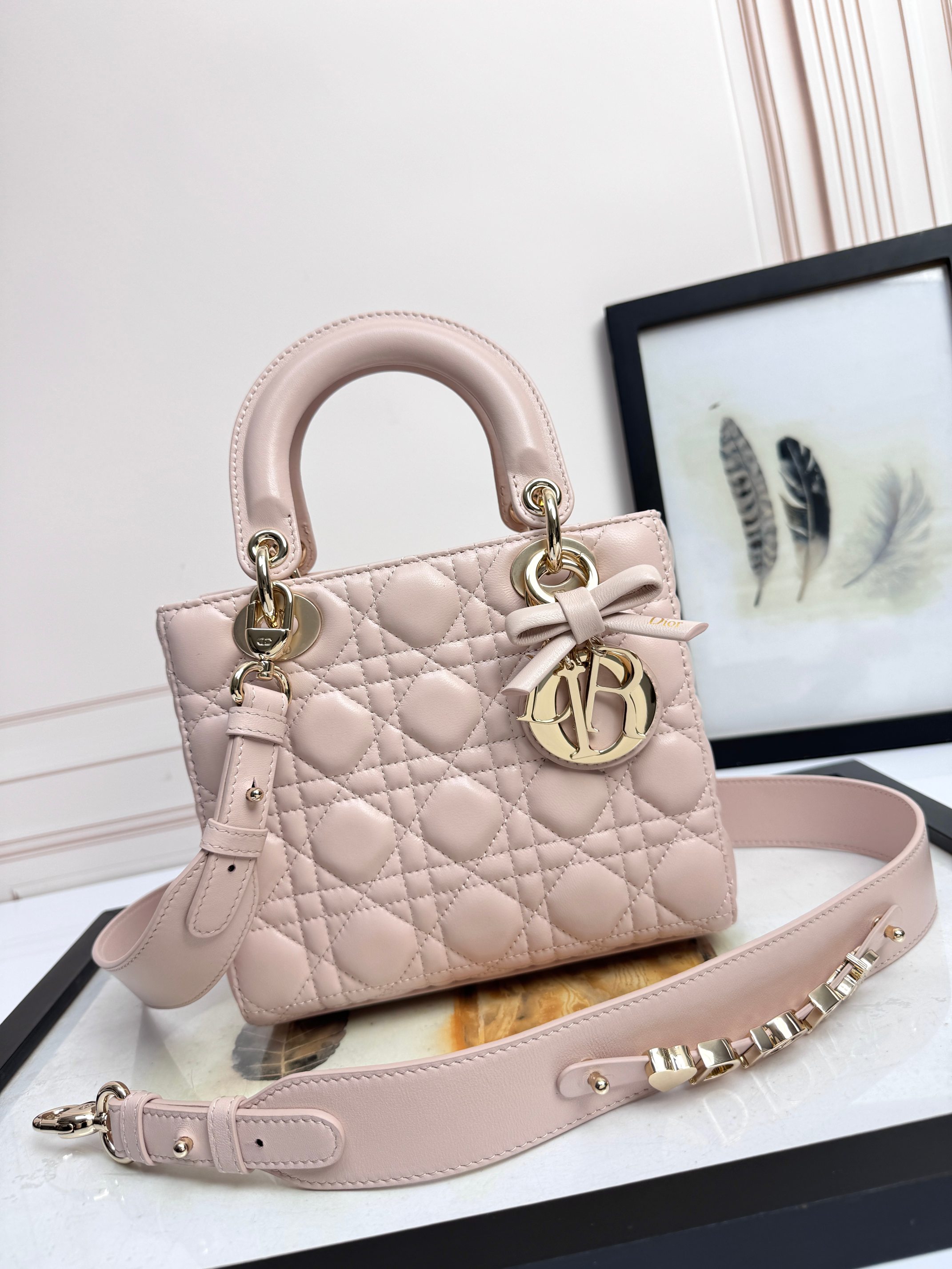 Dior Basic Bag Cow Leather Pink M