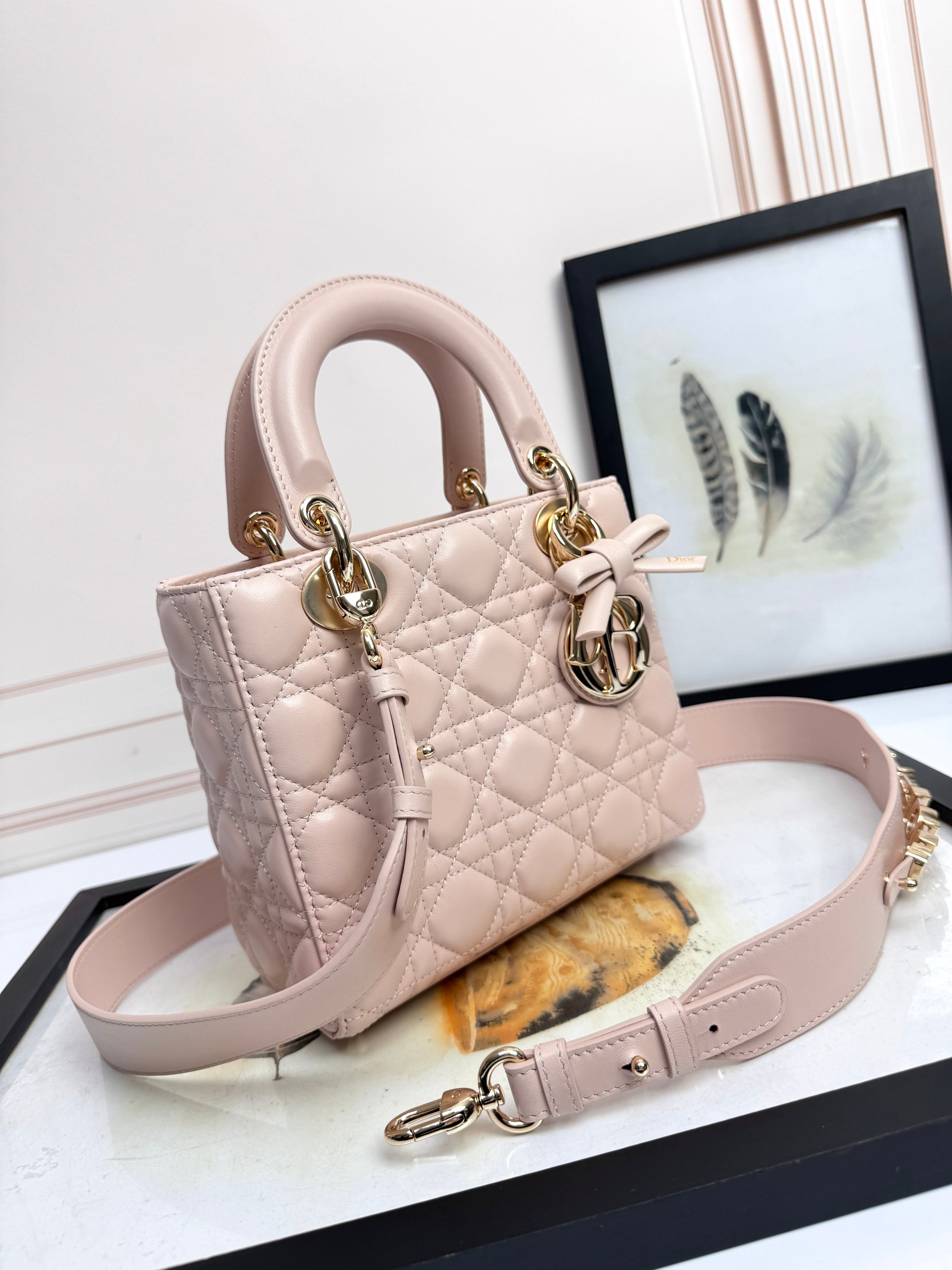 Dior Basic Bag Cow Leather Pink M