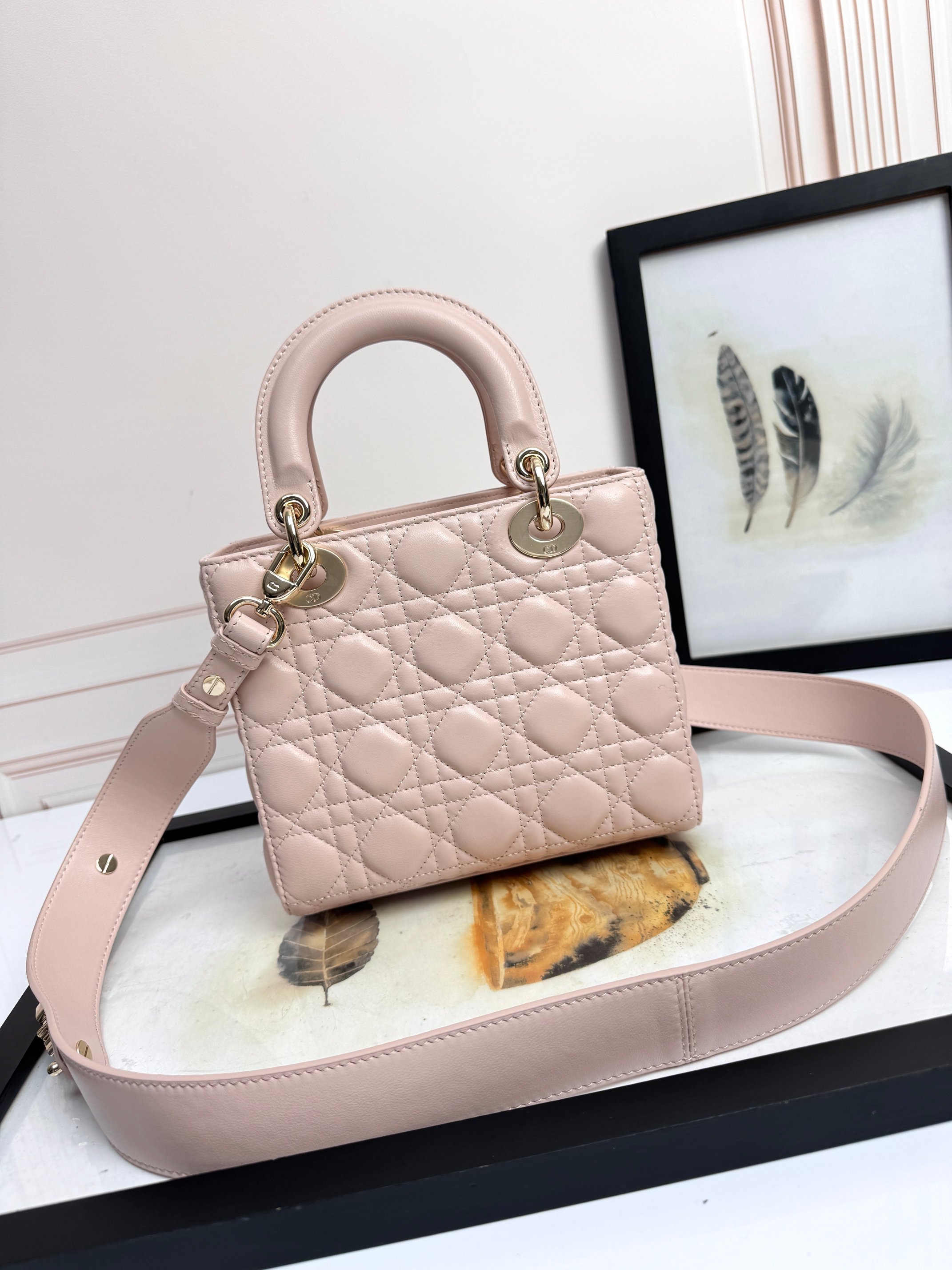 Dior Basic Bag Cow Leather Pink M