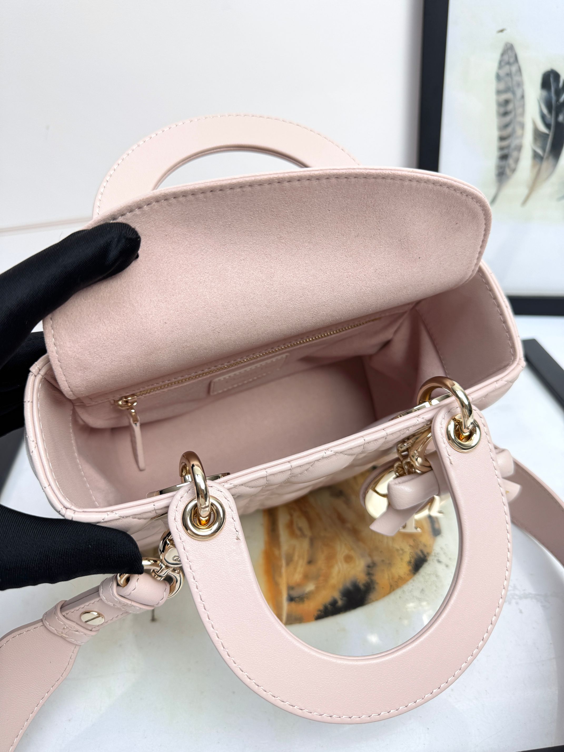 Dior Basic Bag Cow Leather Pink M