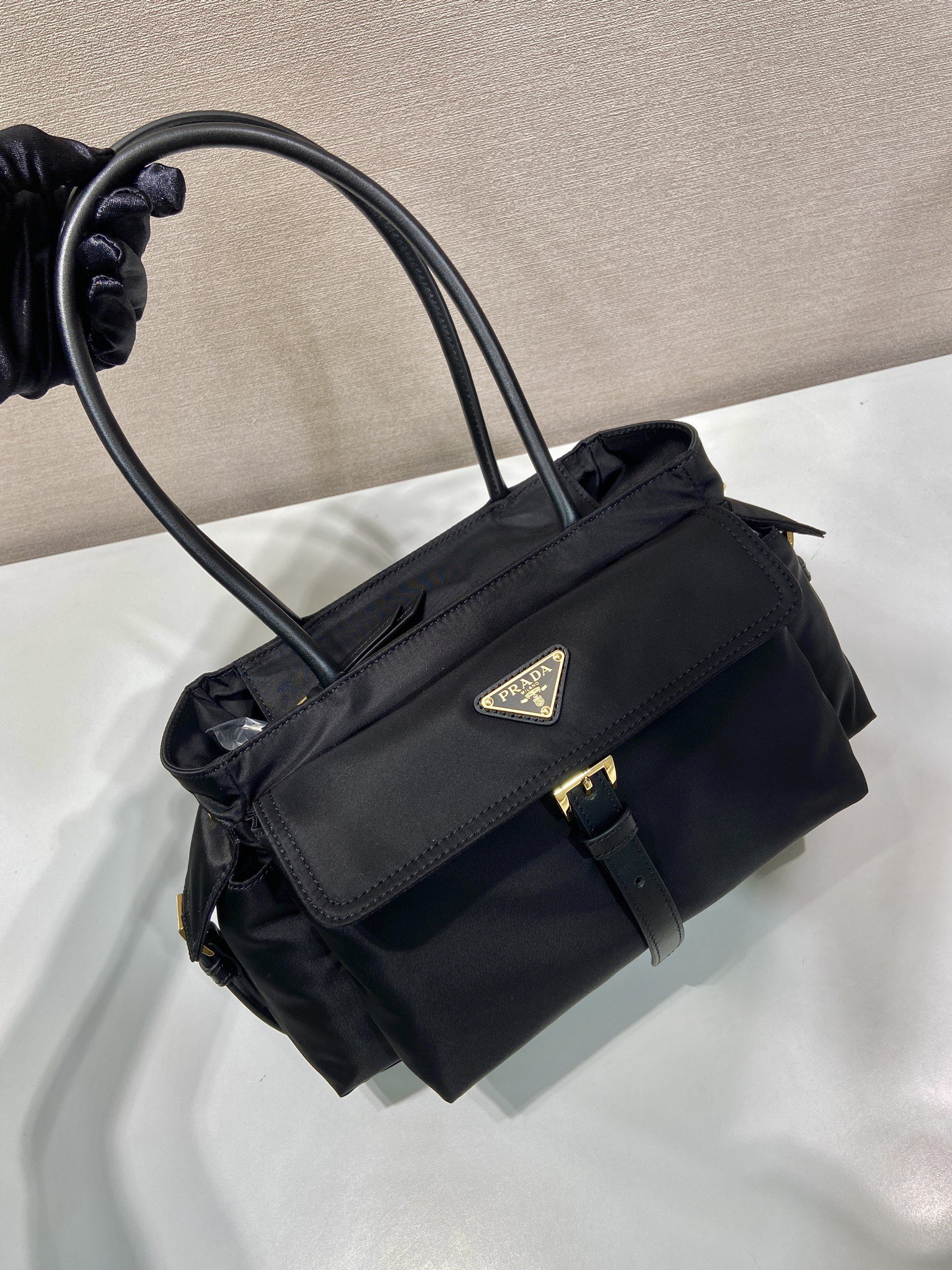 Prada Tote Bag Cow Leather 11cm