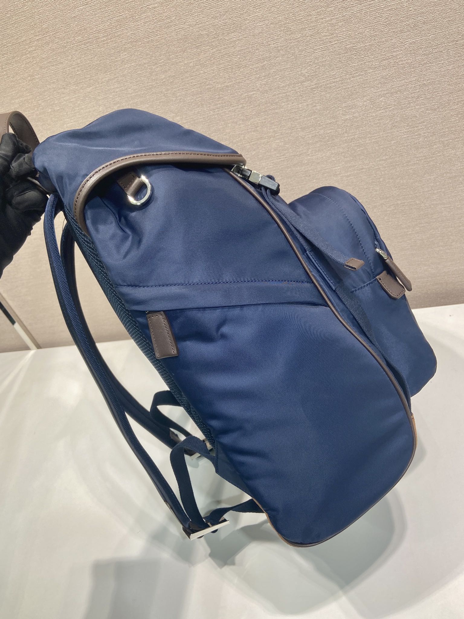 Prada Shoulder Bag Cow Leather 17cm