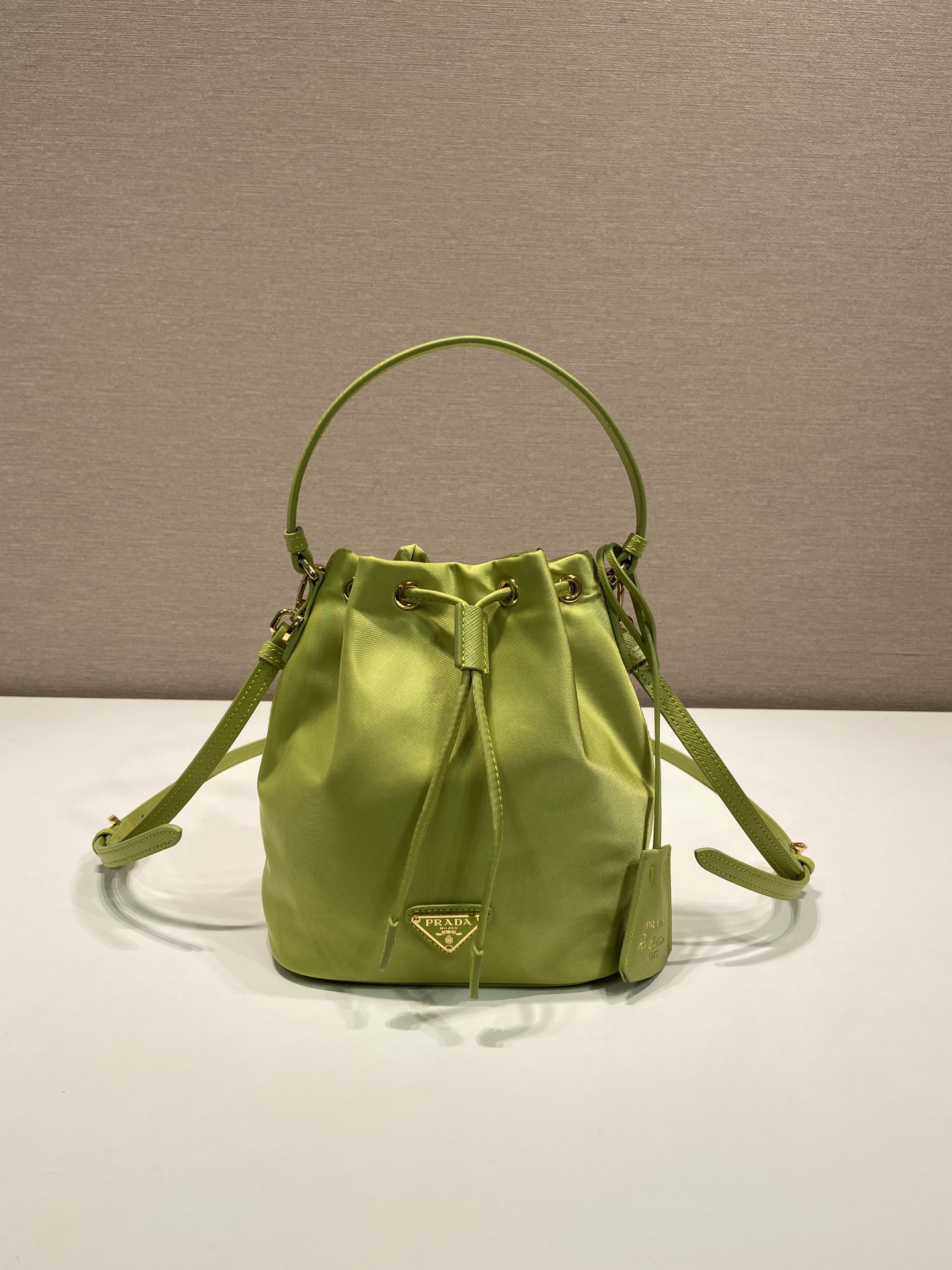 Prada Bucket Bag Cow Leather Gold 10cm
