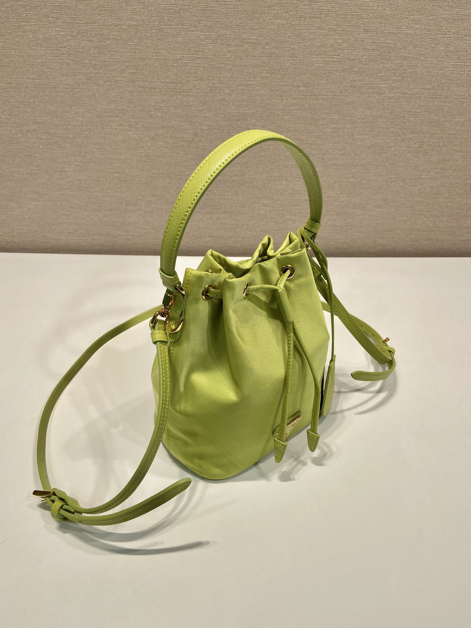 Prada Bucket Bag Cow Leather Gold 10cm