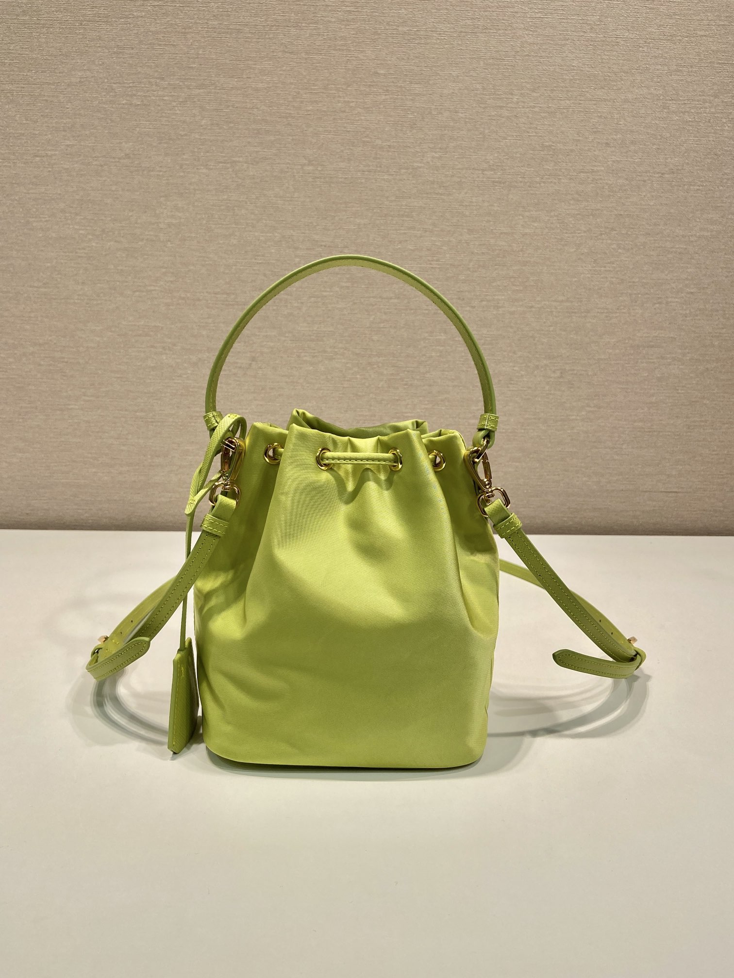 Prada Bucket Bag Cow Leather Gold 10cm