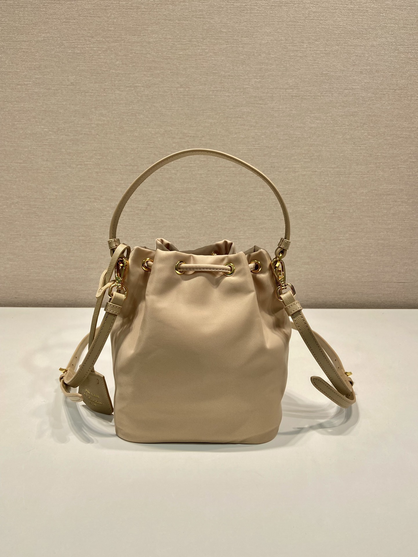 Prada Bucket Bag Cow Leather Gold 10cm