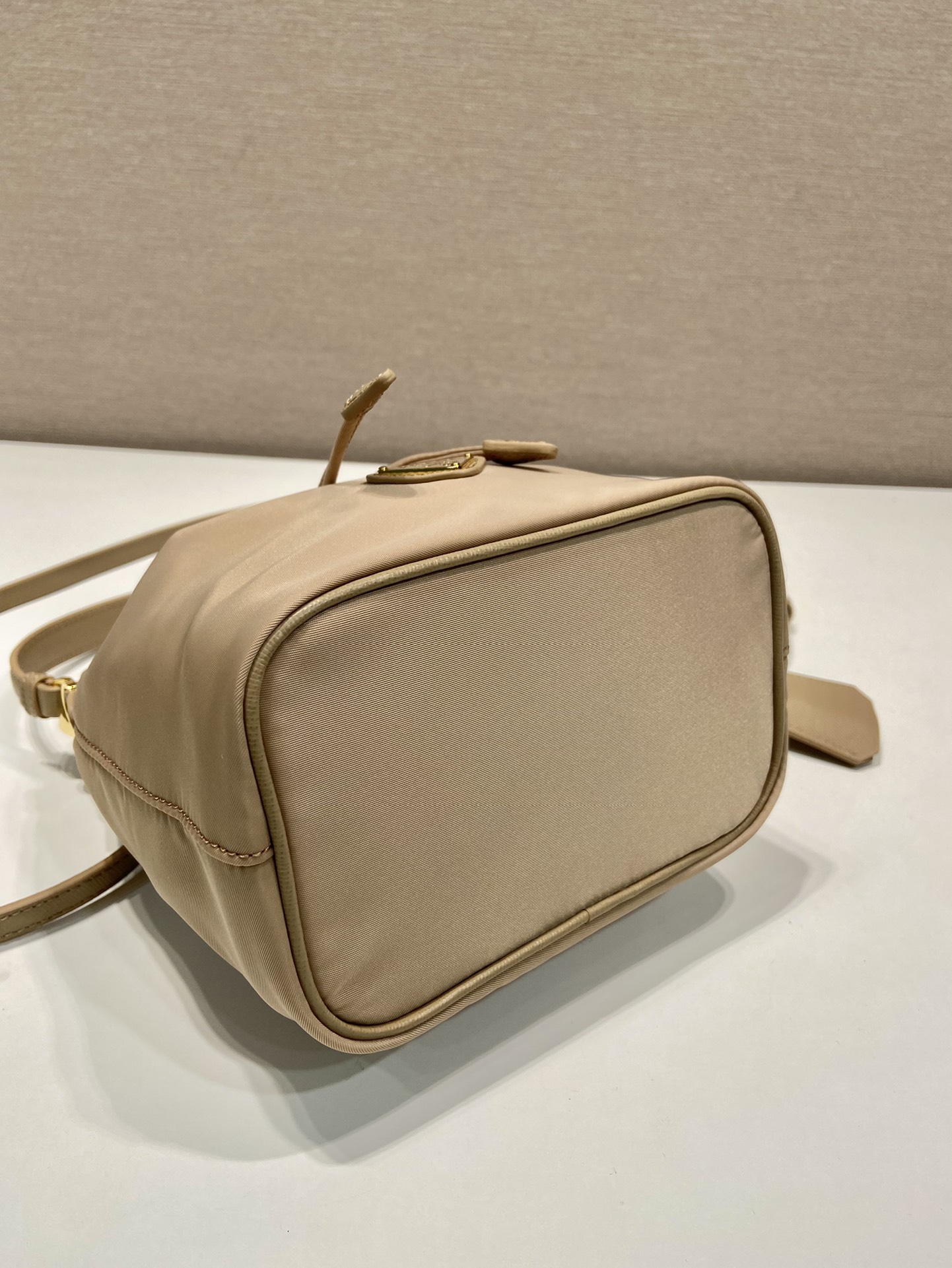 Prada Bucket Bag Cow Leather Gold 10cm