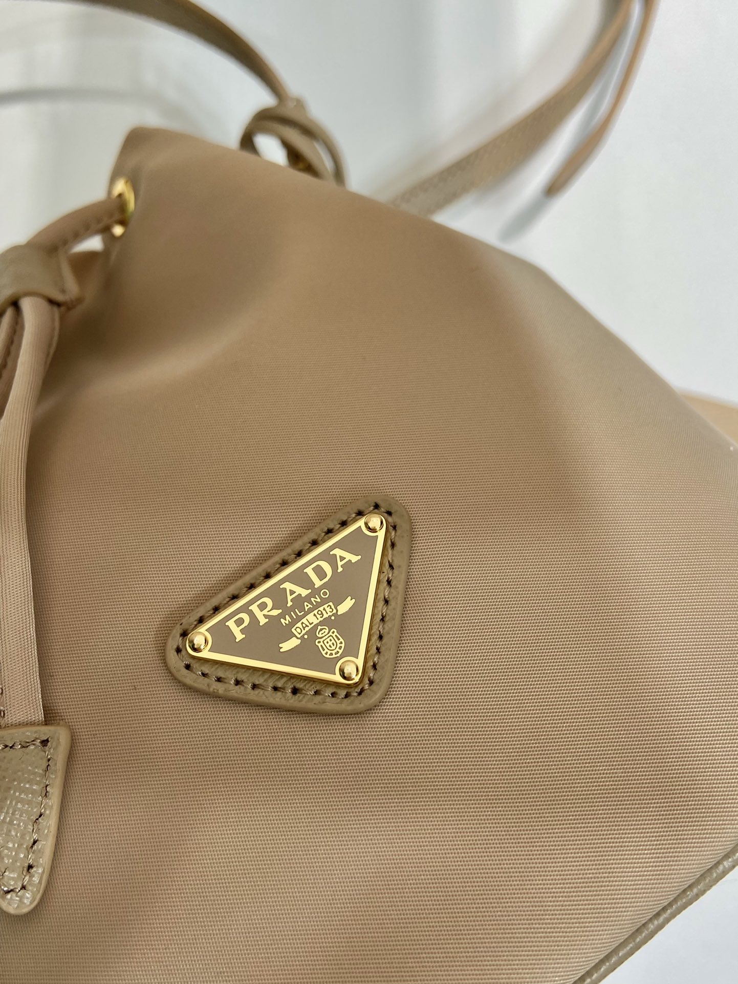 Prada Bucket Bag Cow Leather Gold 10cm