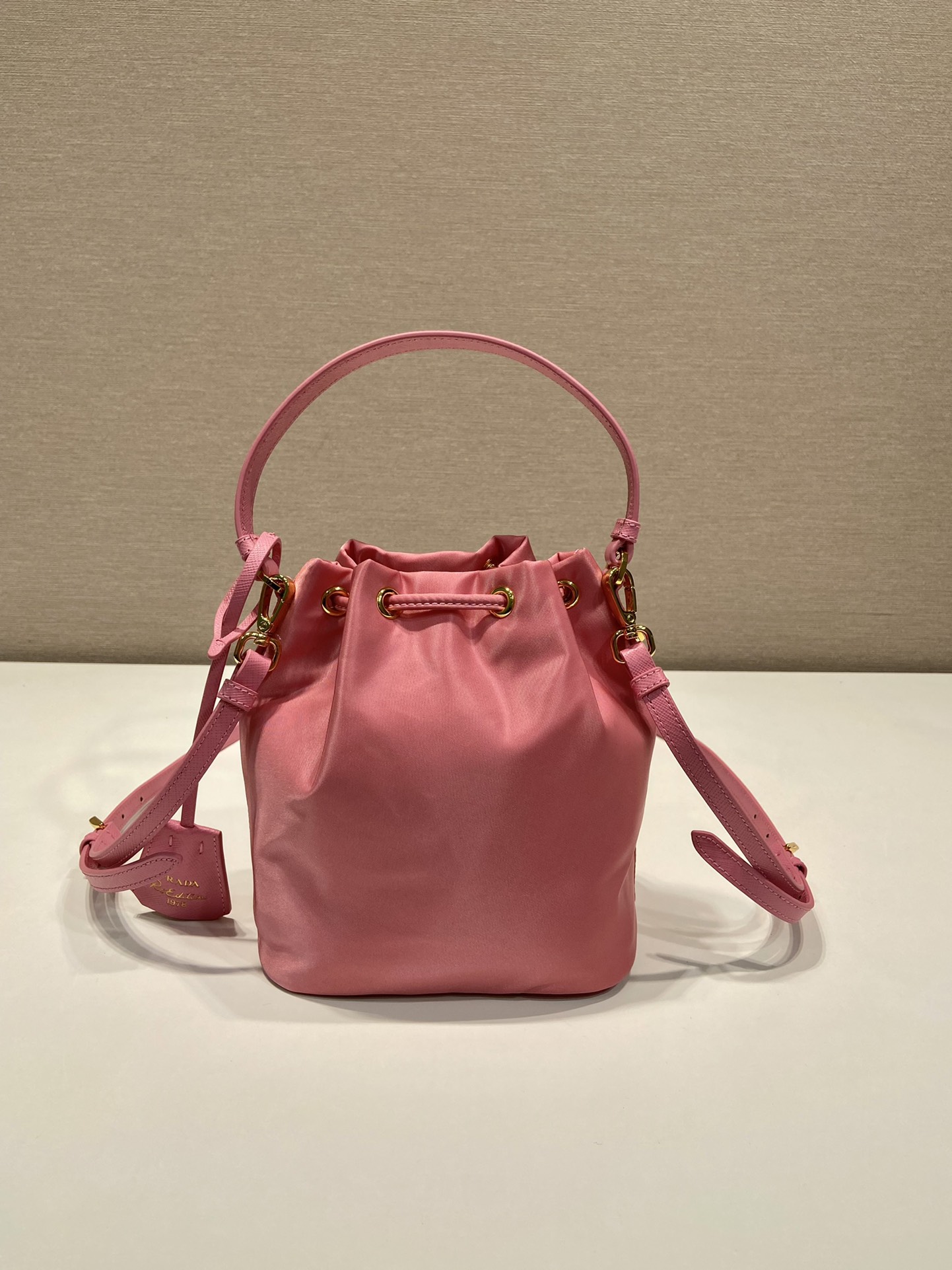 Prada Bucket Bag Cow Leather Gold 10cm