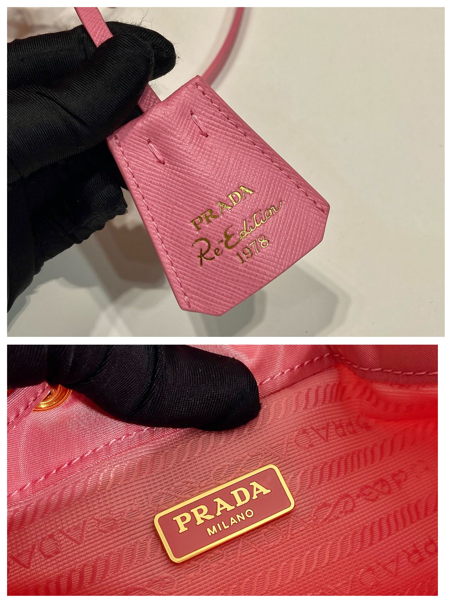 Prada Bucket Bag Cow Leather Gold 10cm
