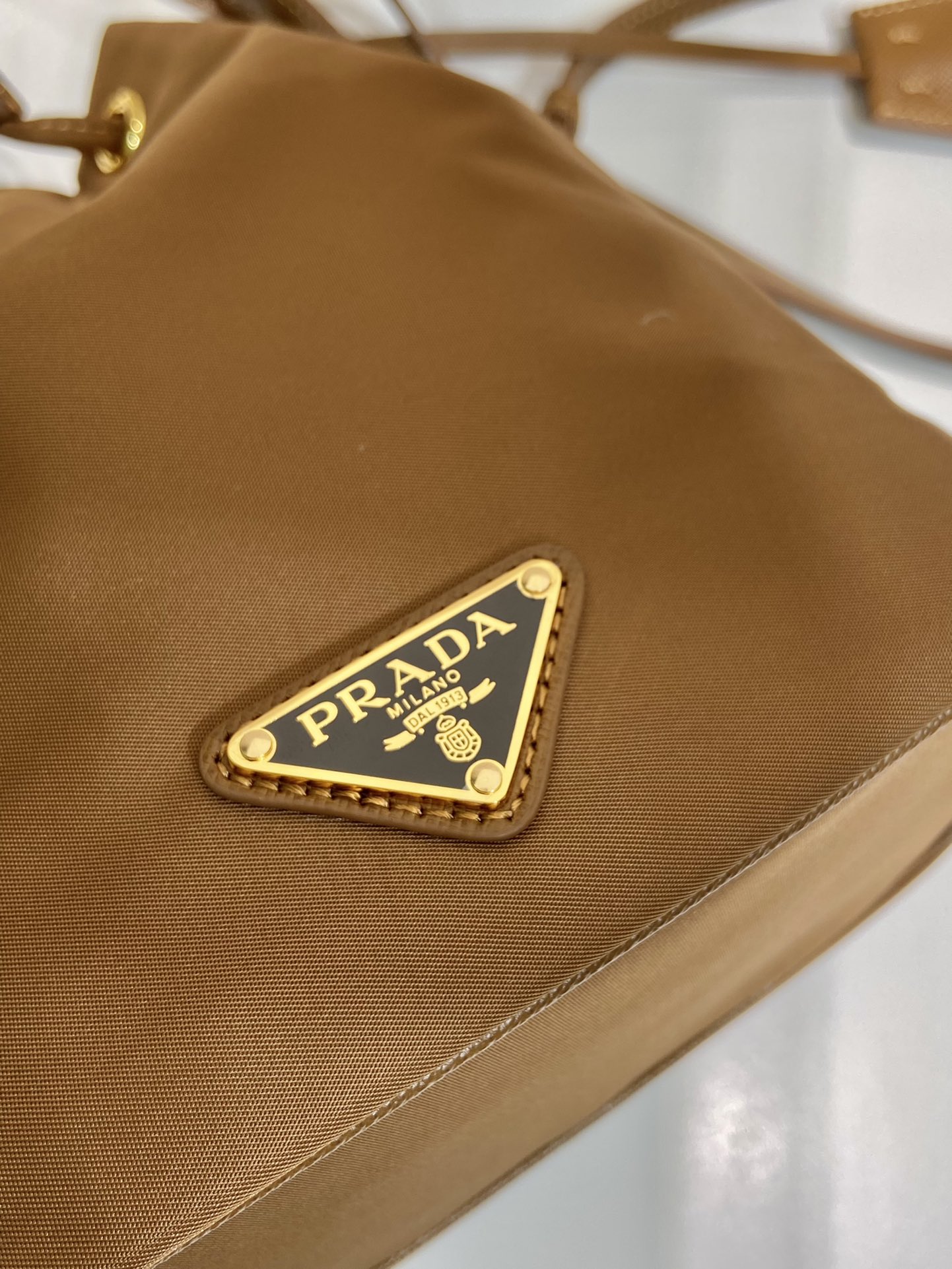 Prada Bucket Bag Cow Leather Gold 10cm
