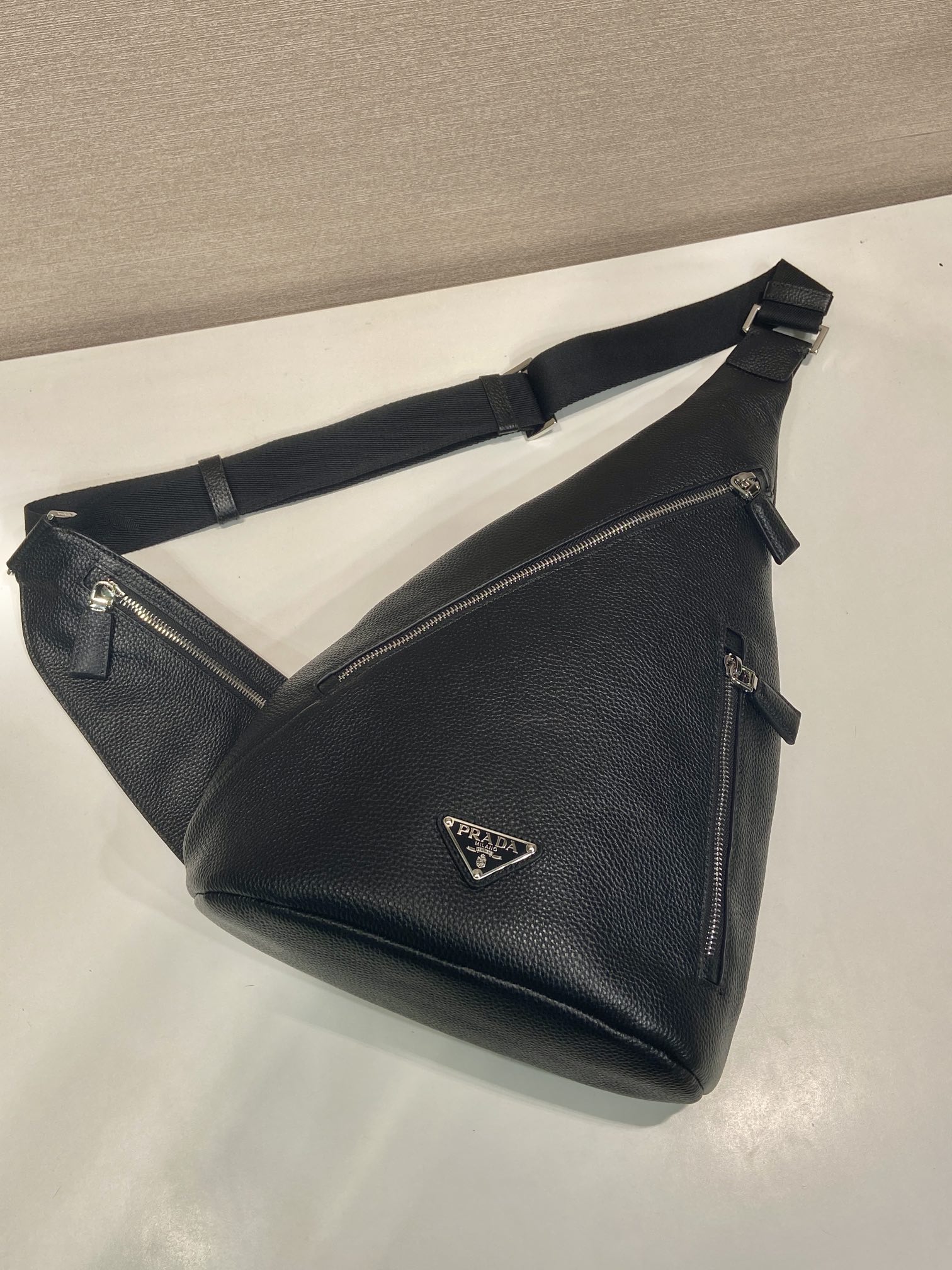 Prada Male Shoulder Bag Cow Leather 10cm