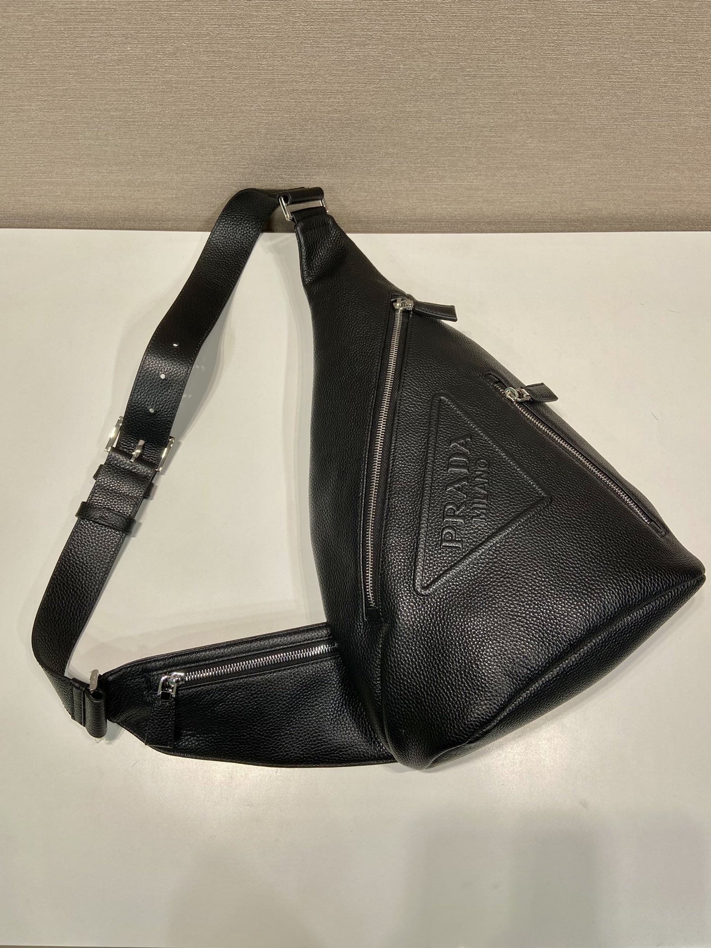 Prada Male Shoulder Bag Cow Leather 10cm