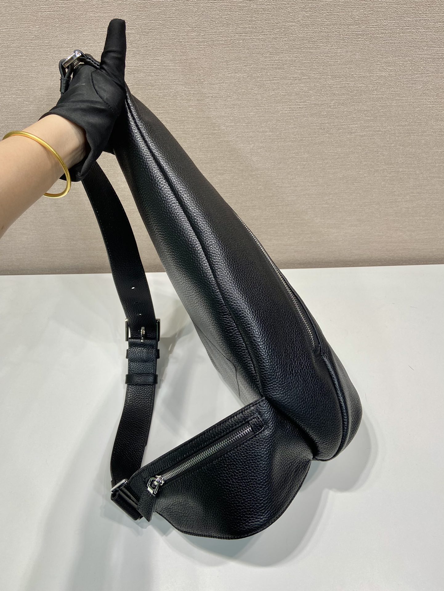 Prada Male Shoulder Bag Cow Leather 10cm