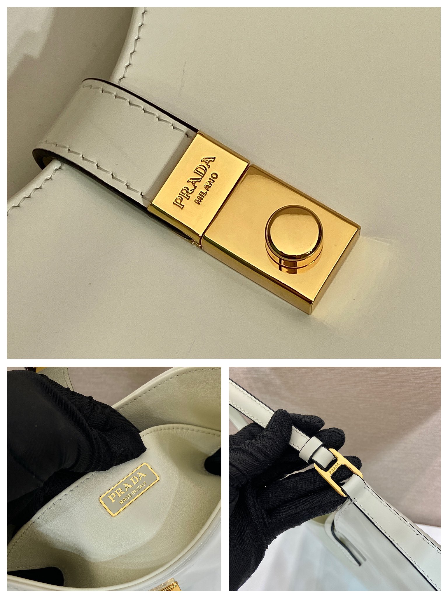 Prada Shoulder Bag Cow Leather M