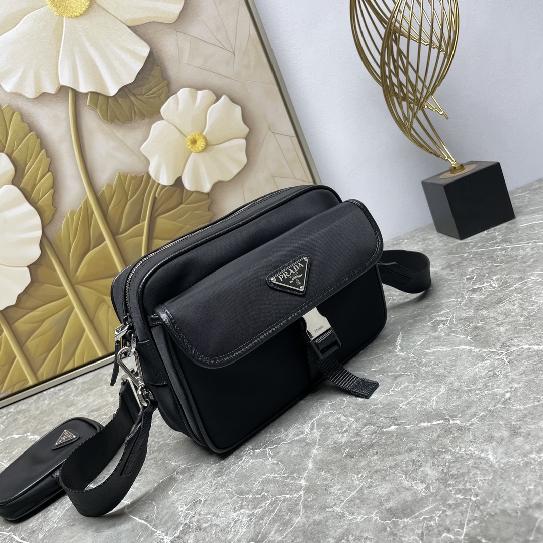Prada Crossbody Bag Nylon Black M