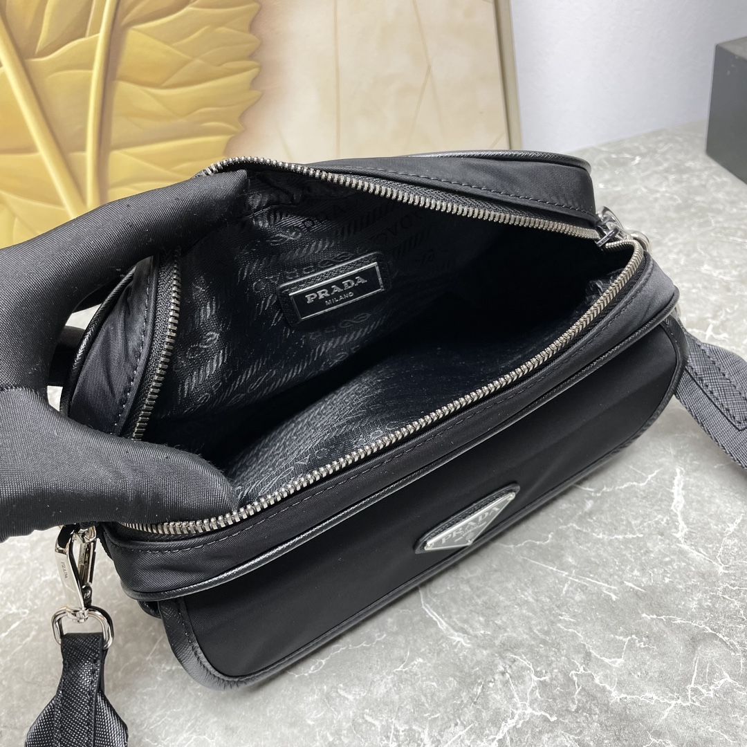 Prada Crossbody Bag Nylon Black M