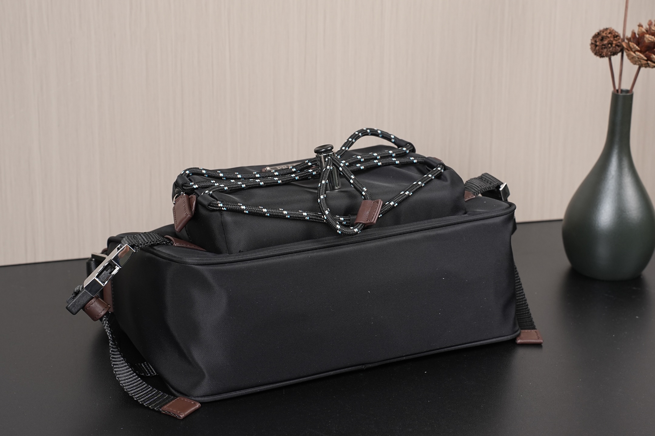 Prada Shoulder Bag Nylon Black 10cm-l
