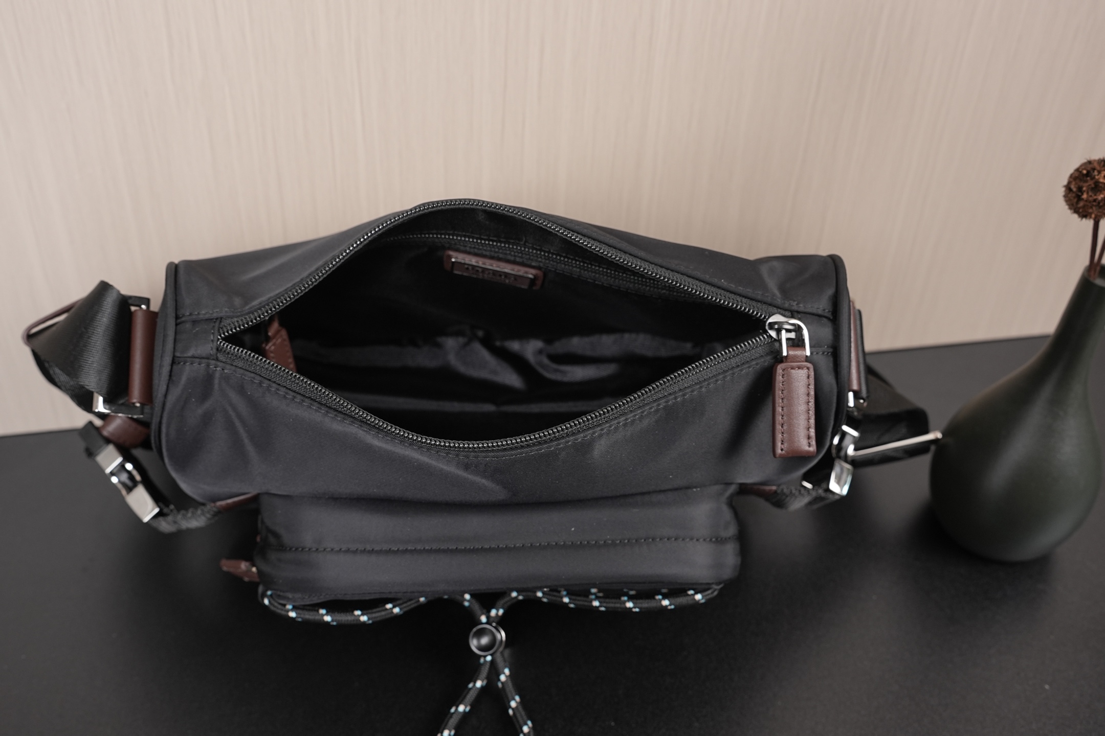 Prada Shoulder Bag Nylon Black 10cm-l