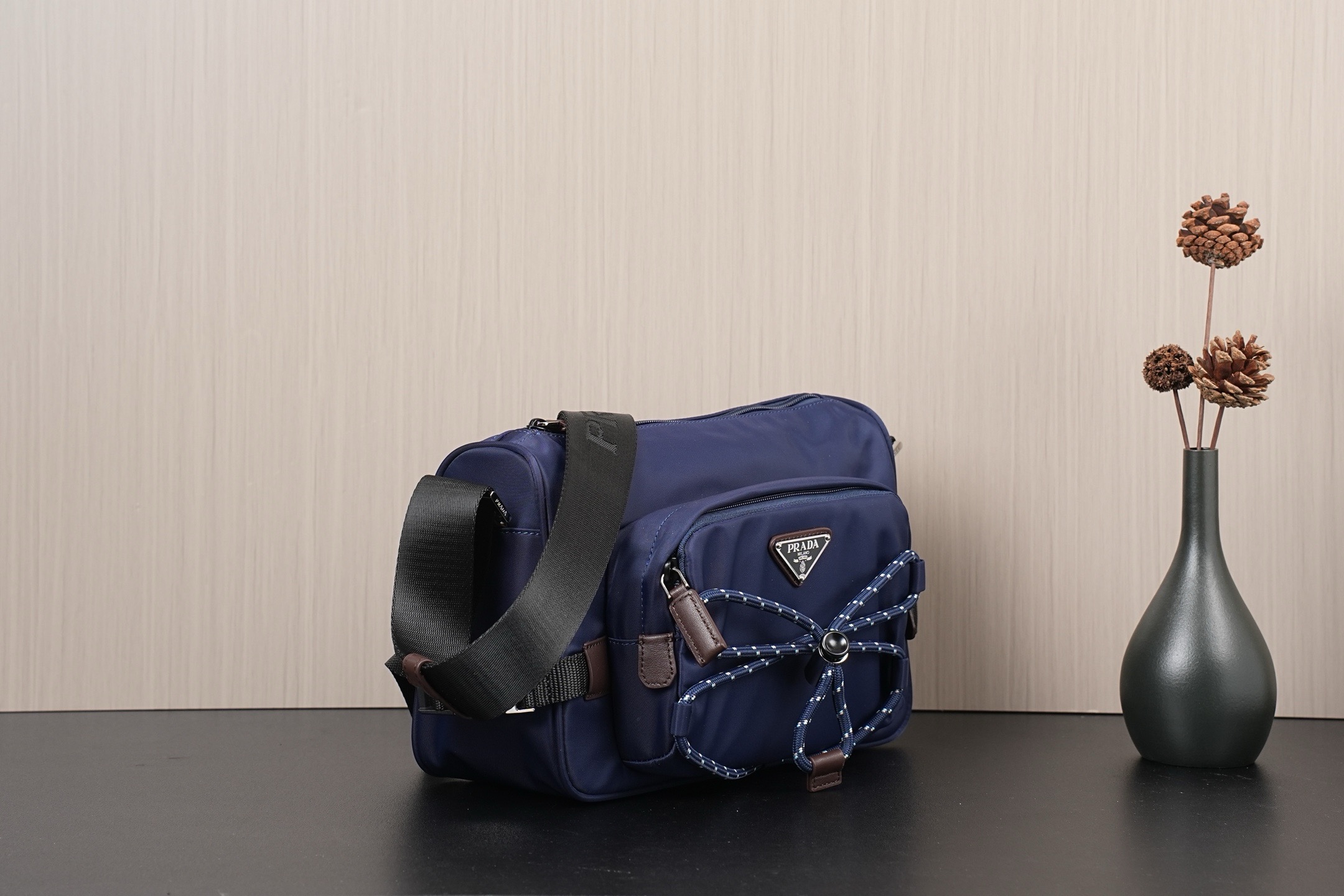 Prada Shoulder Bag Nylon Blue 10cm-l