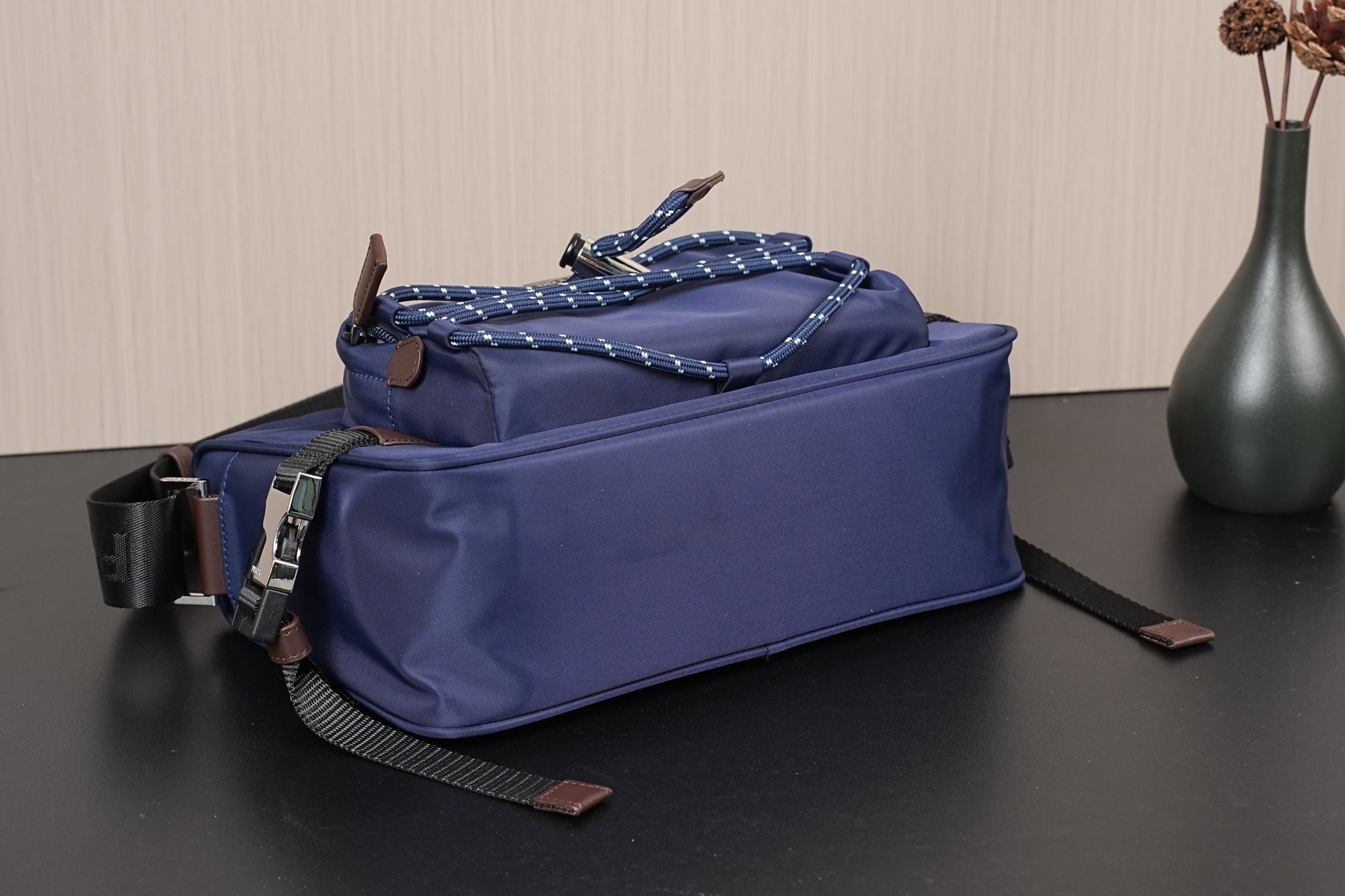 Prada Shoulder Bag Nylon Blue 10cm-l