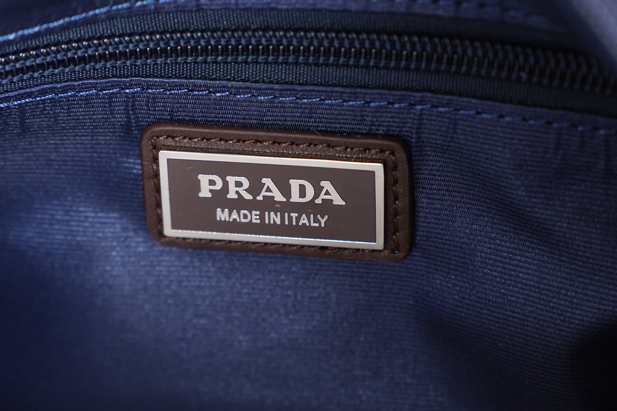 Prada Shoulder Bag Nylon Blue 10cm-l