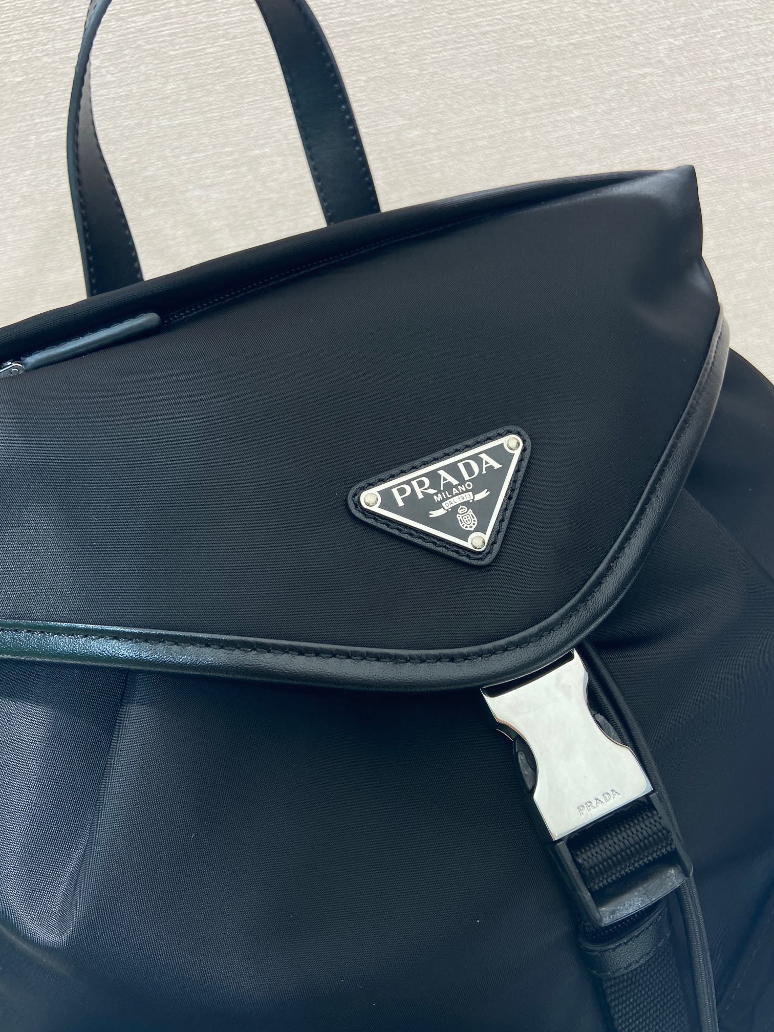 Prada Shoulder Bag Cow Leather 17cm