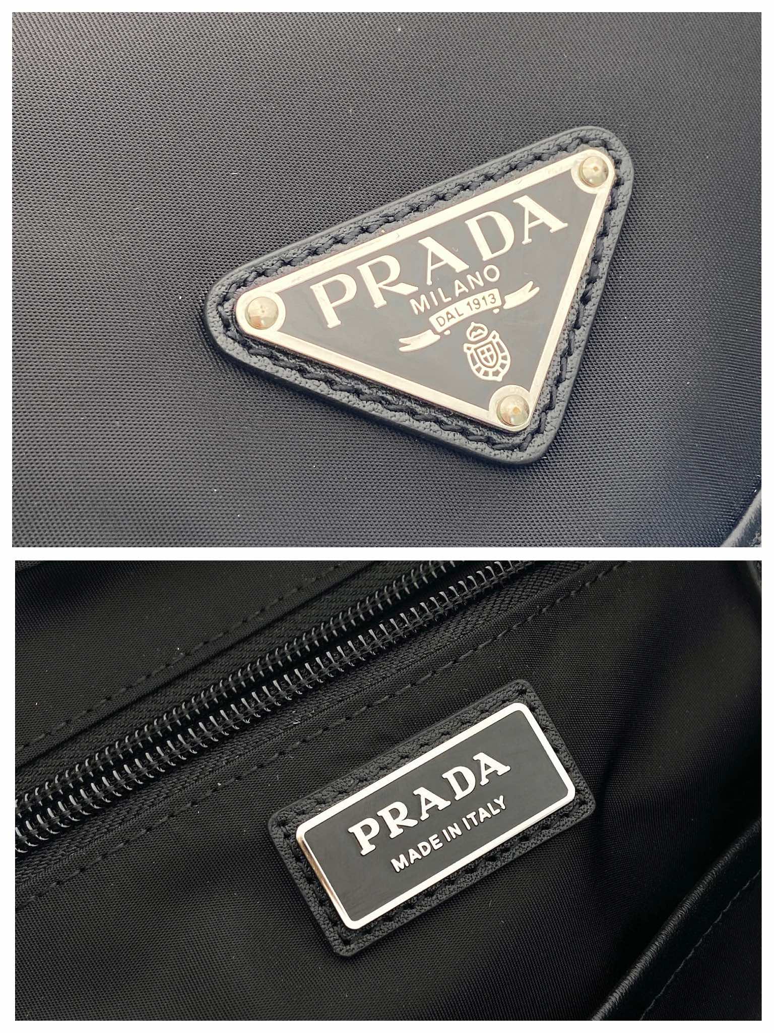 Prada Shoulder Bag Cow Leather 17cm