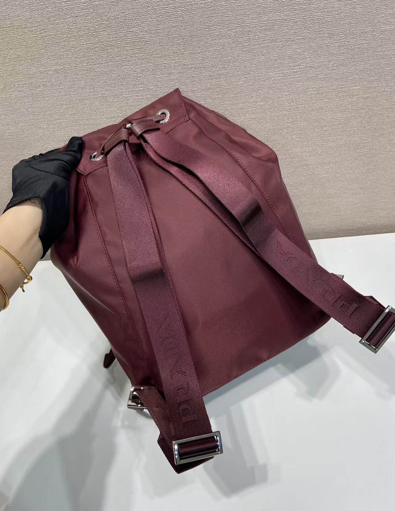 Prada Shoulder Bag Cow Leather 15cm