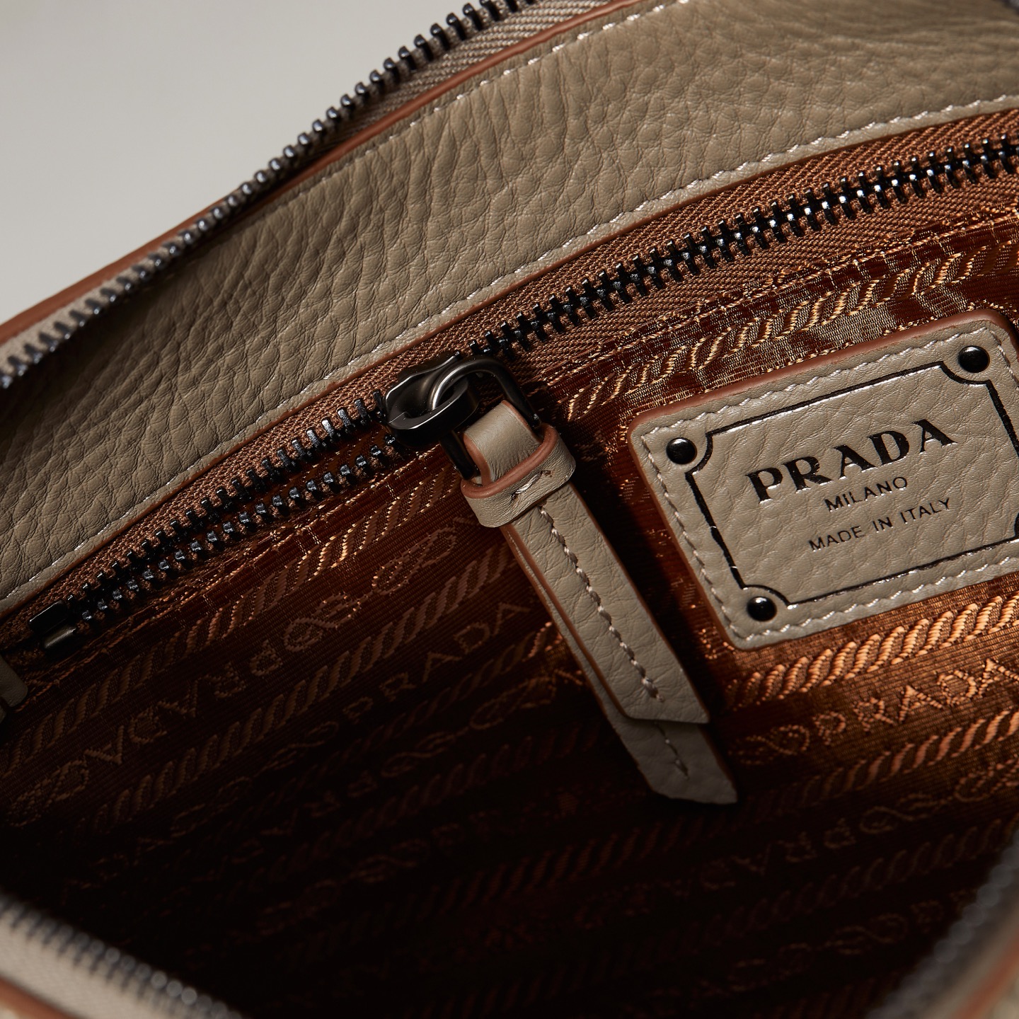 Prada Basic Bag Gray M-11cm-s