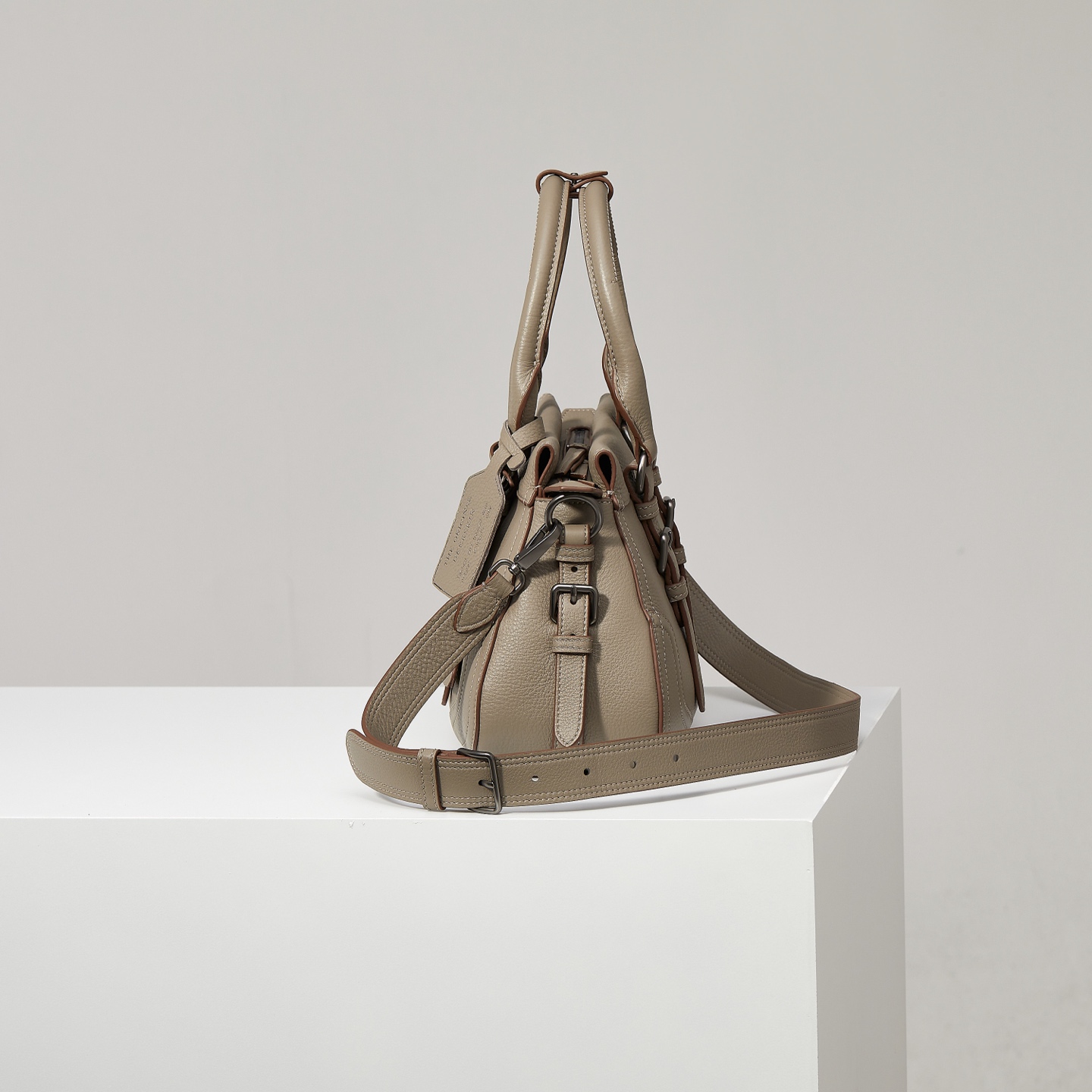 Prada Tote Bag Gray 11cm-s