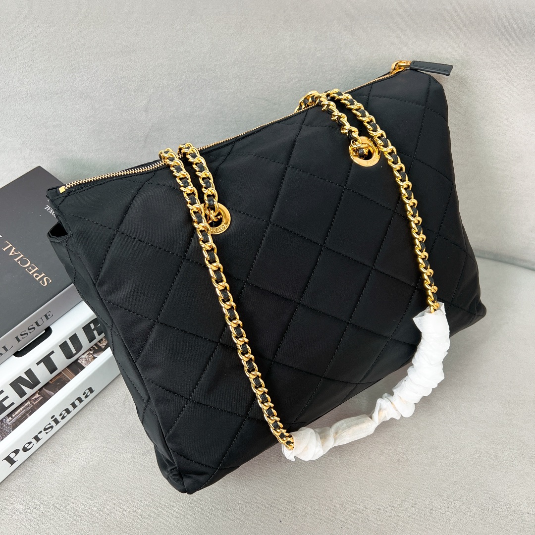 Prada Shoulder Bag Nylon Black Waterproof M-s