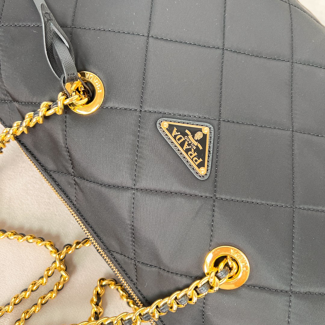 Prada Shoulder Bag Nylon Black Waterproof M-s