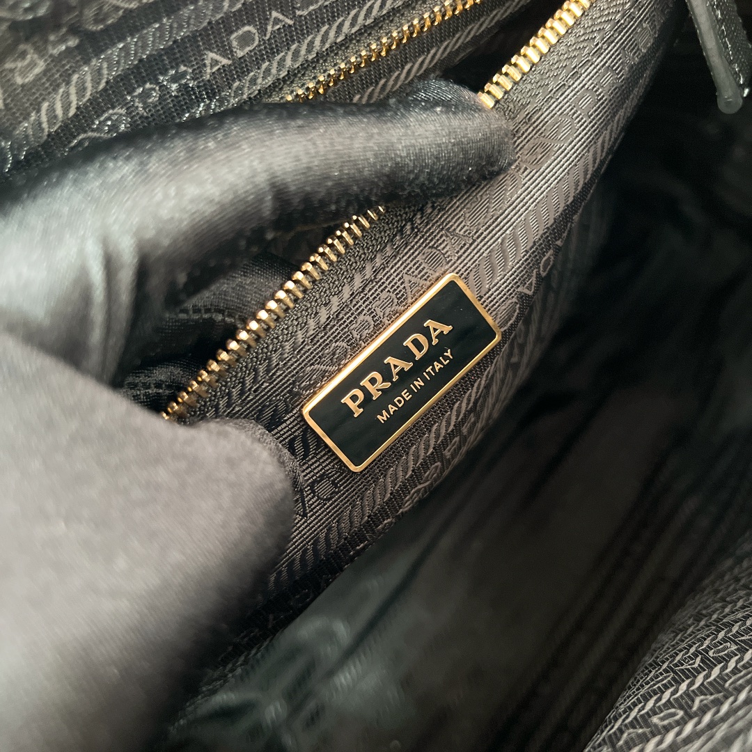 Prada Shoulder Bag Nylon Black Waterproof M-s
