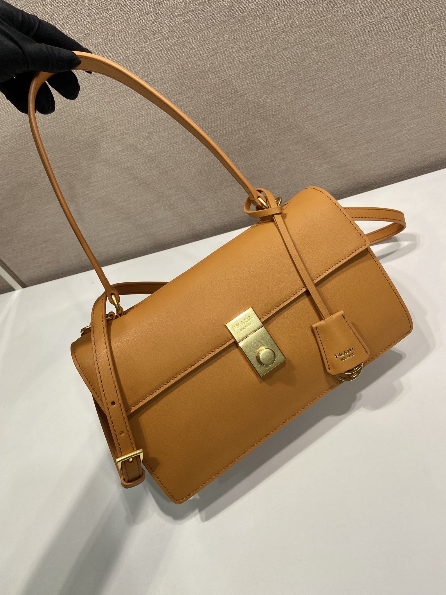 Prada Basic Bag Cow Leather 10cm-s