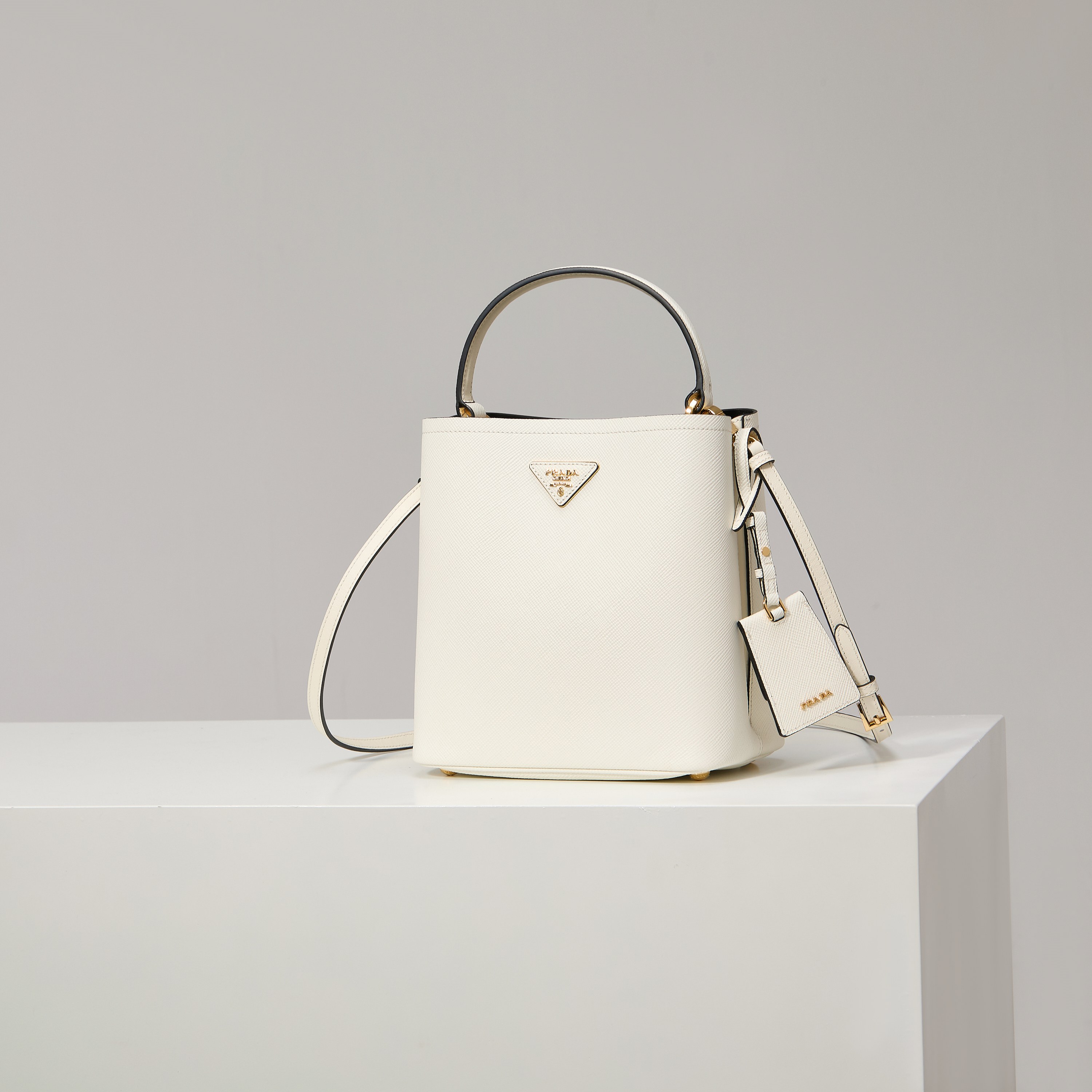 Prada Basic Bag Sheepskin White
