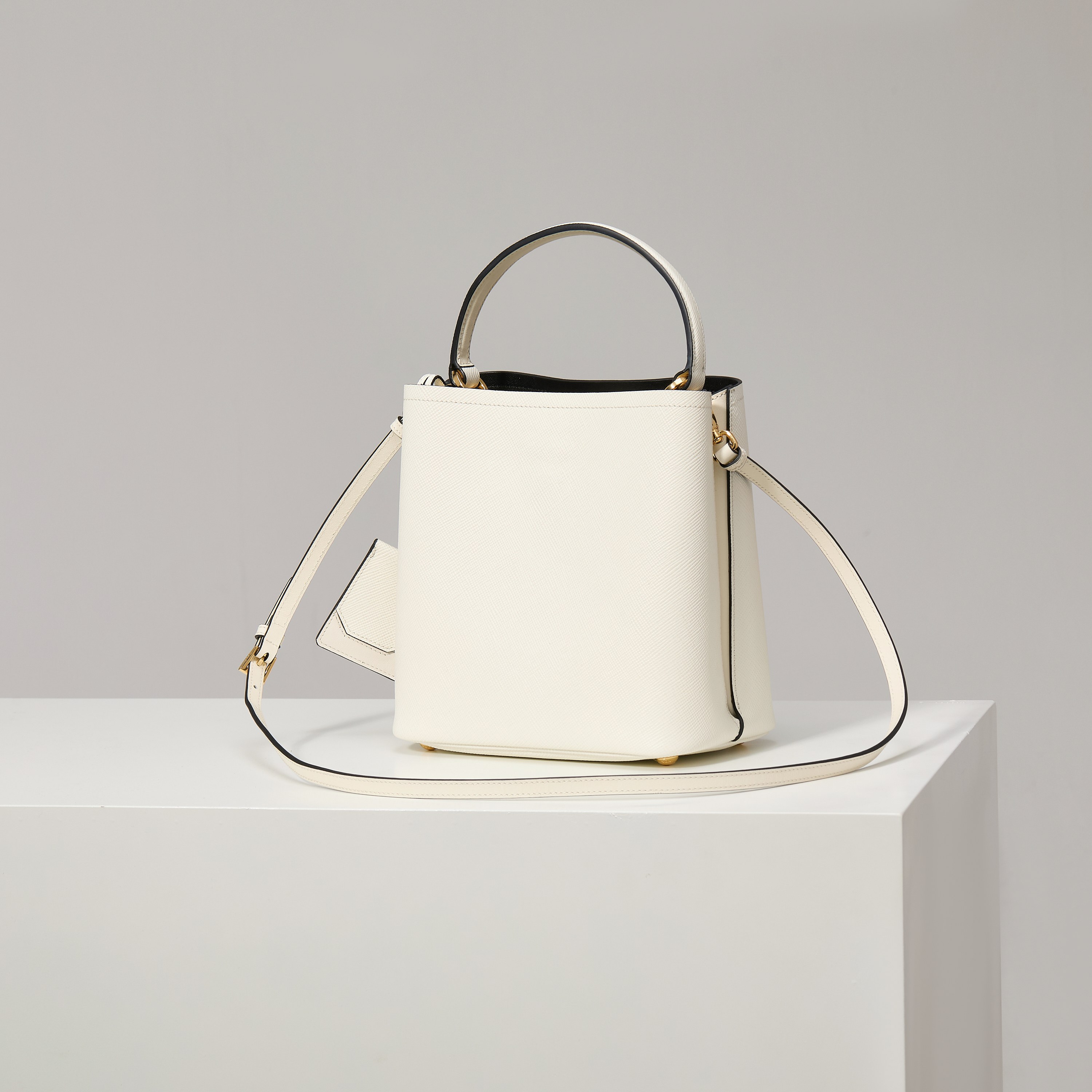 Prada Basic Bag Sheepskin White