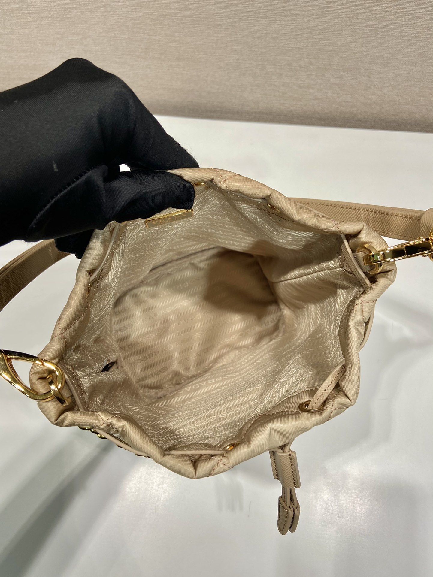 Prada Shoulder Bag Cow Leather 12cm-l