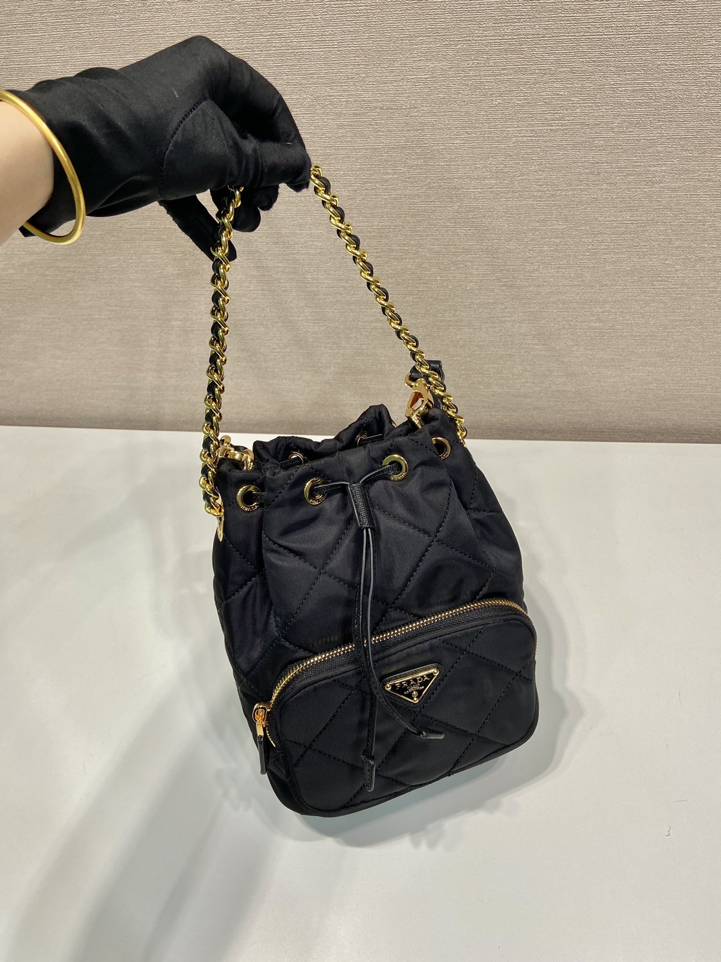 Prada Shoulder Bag Cow Leather 12cm-l