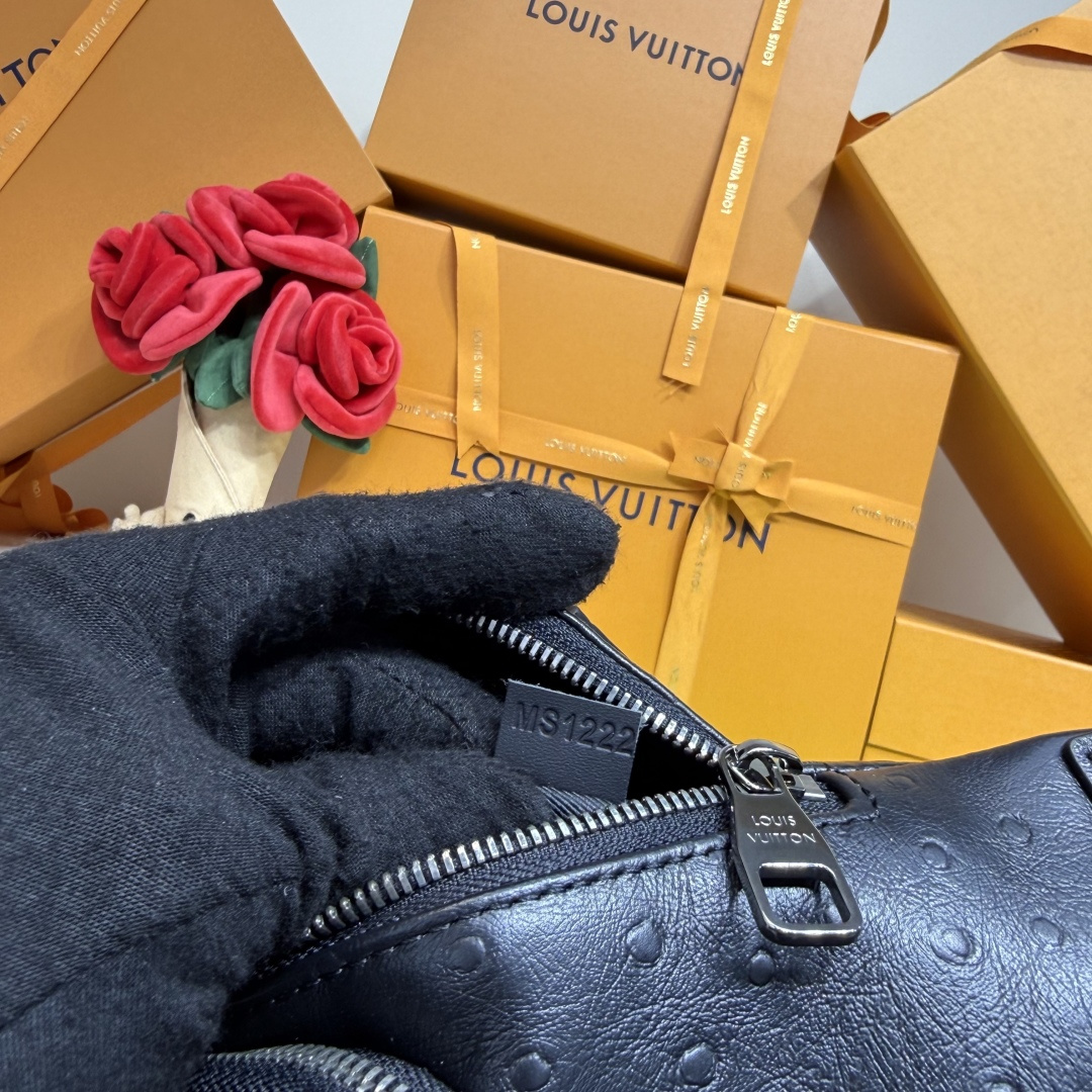 Louis Vuitton Basic Bag Cow Leather Black M-s