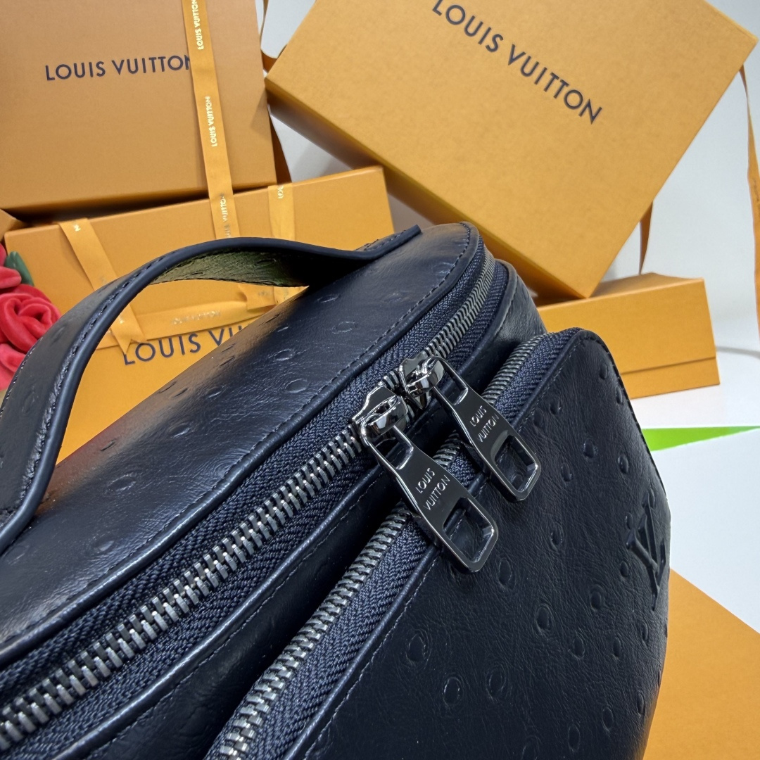 Louis Vuitton Basic Bag Cow Leather Black M-s