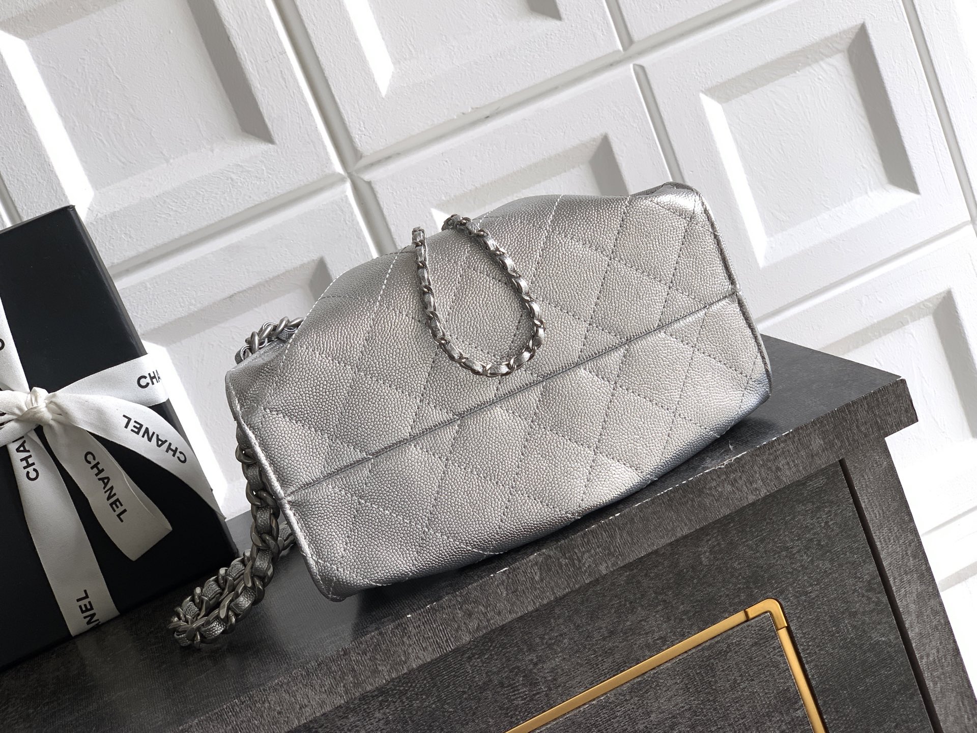 Chanel Basic Bag Silver M-l